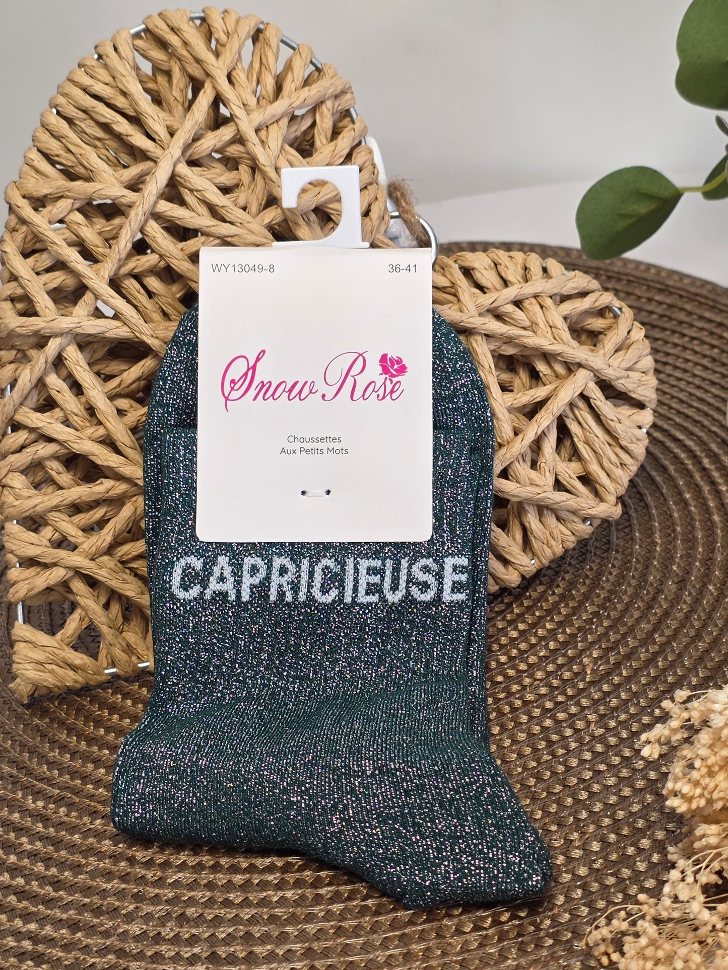 CAPRICIEUSE - Chaussette à Paillette  Vert