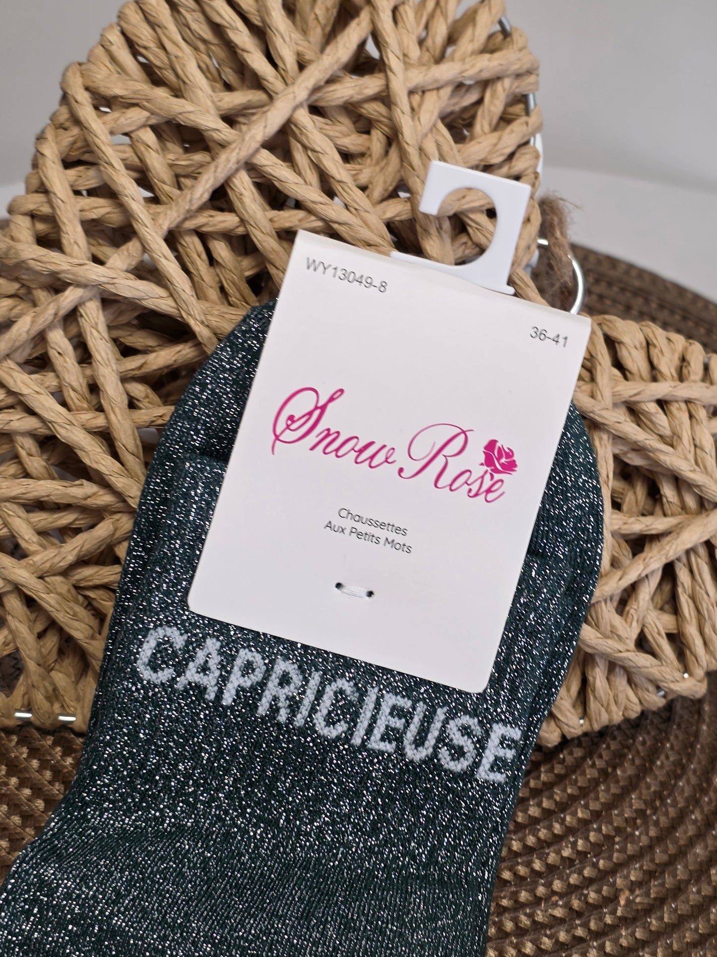 CAPRICIEUSE - Chaussette à Paillette  Vert