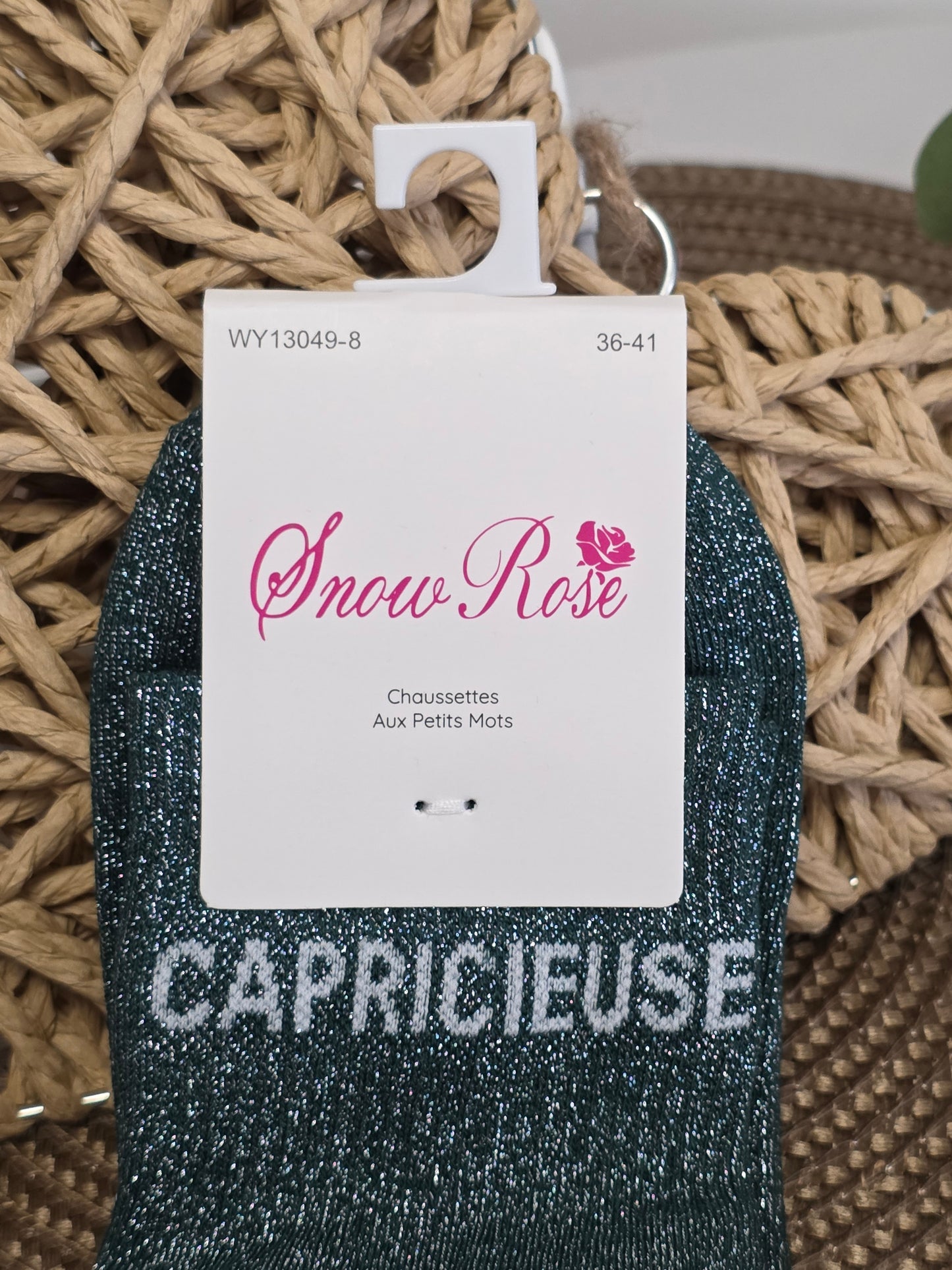 CAPRICIEUSE - Chaussette à Paillette  Vert