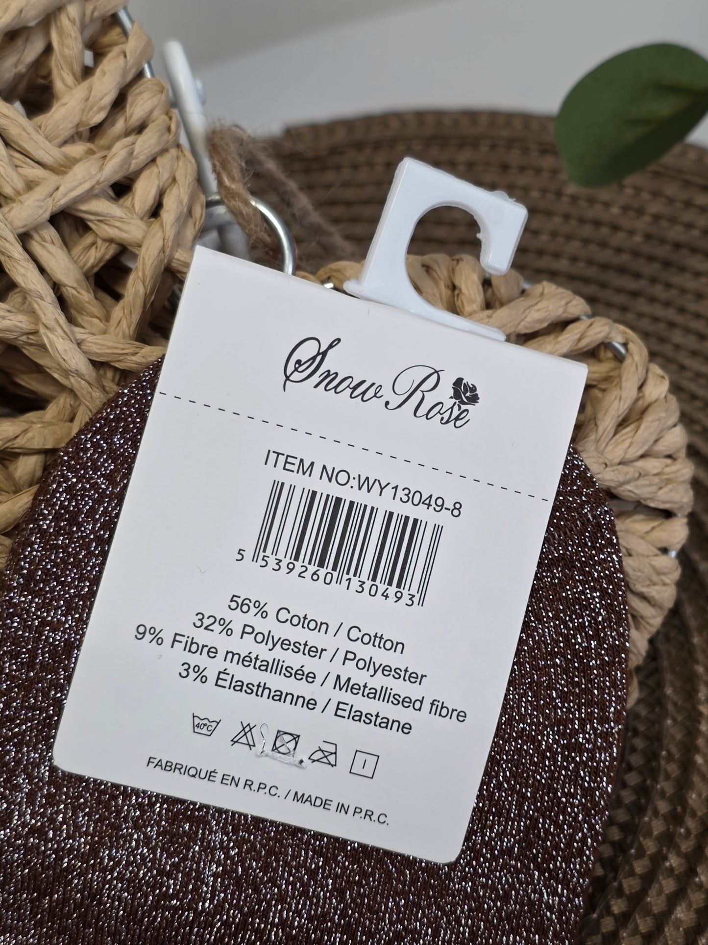 CAPRICIEUSE - Chaussette à Paillette  Marron