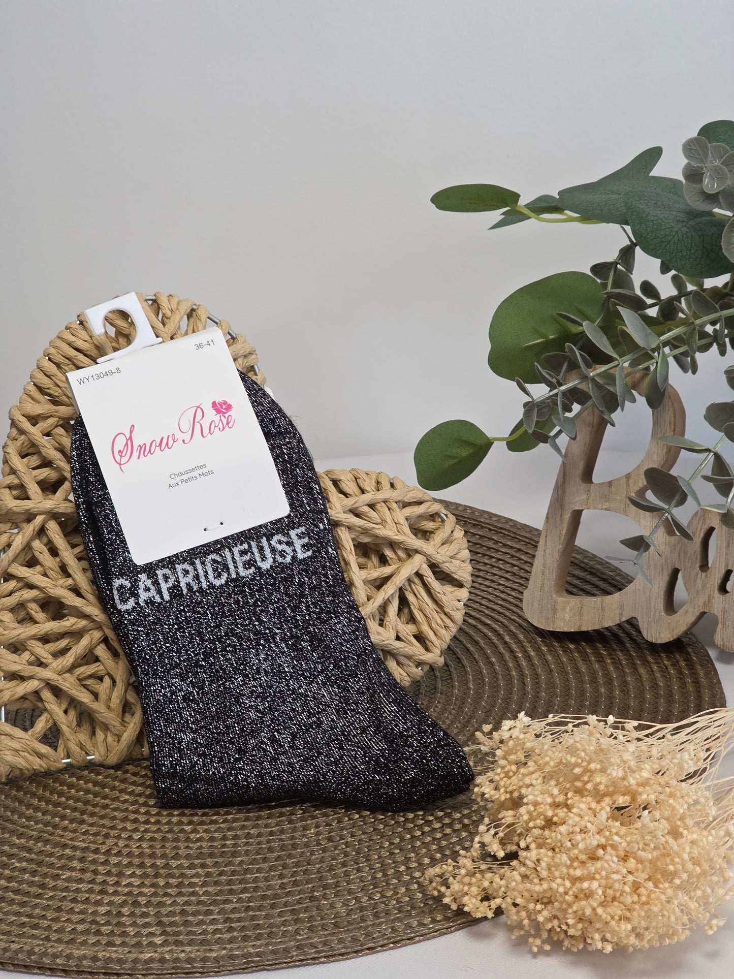 CAPRICIEUSE - Chaussette à Paillette  Noir