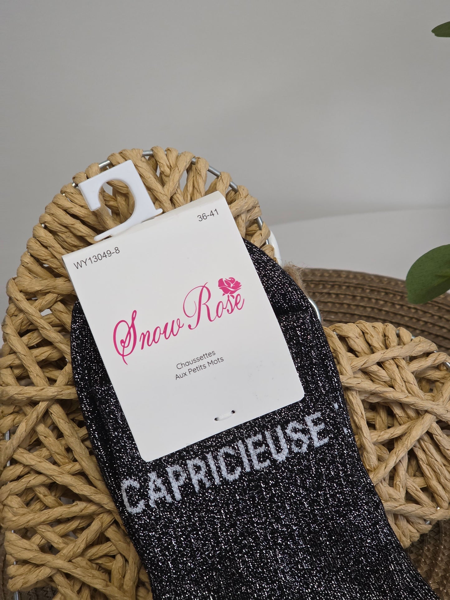 CAPRICIEUSE - Chaussette à Paillette  Noir