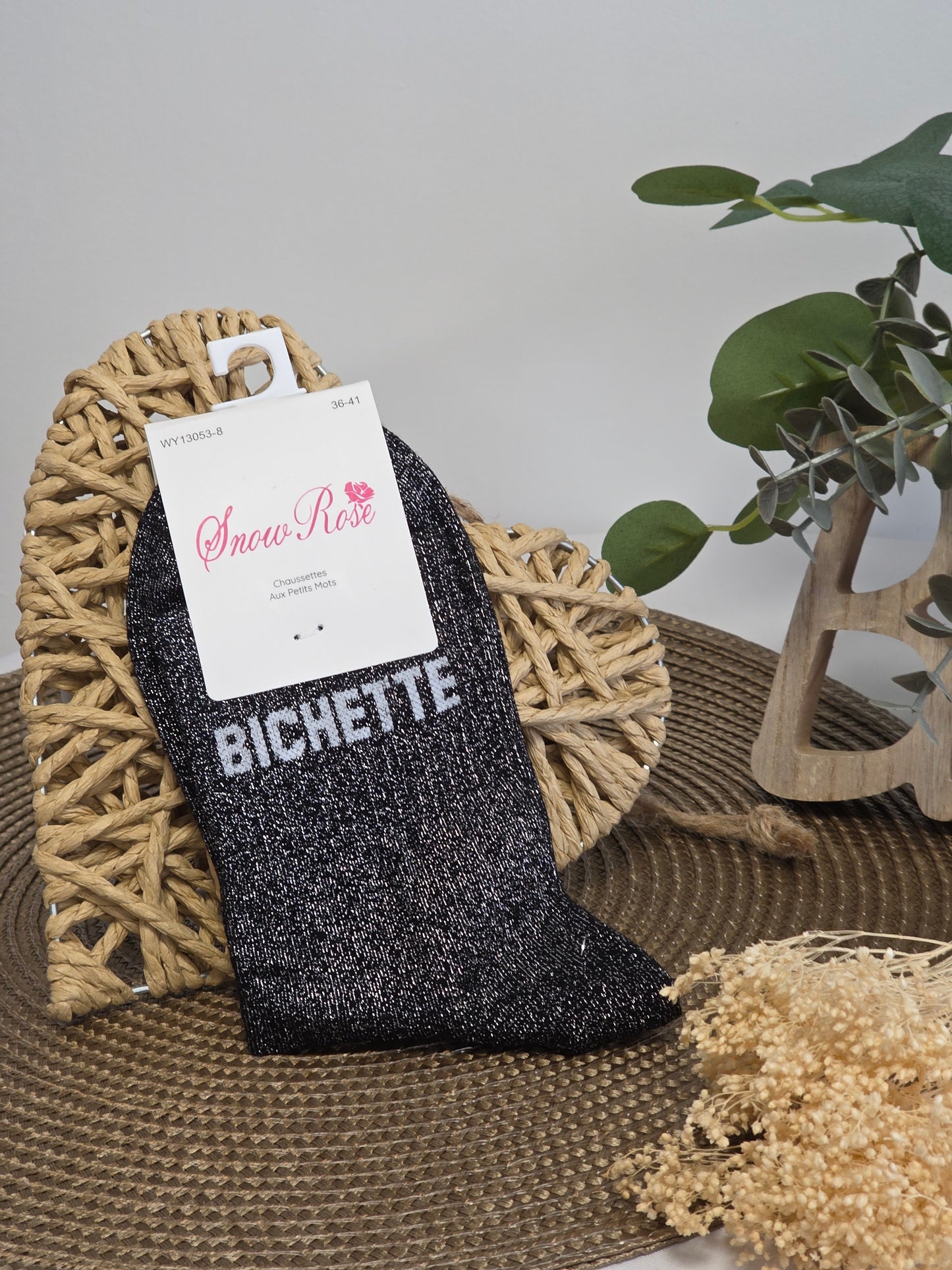 BICHETTE - Chaussette à Paillette  Noir