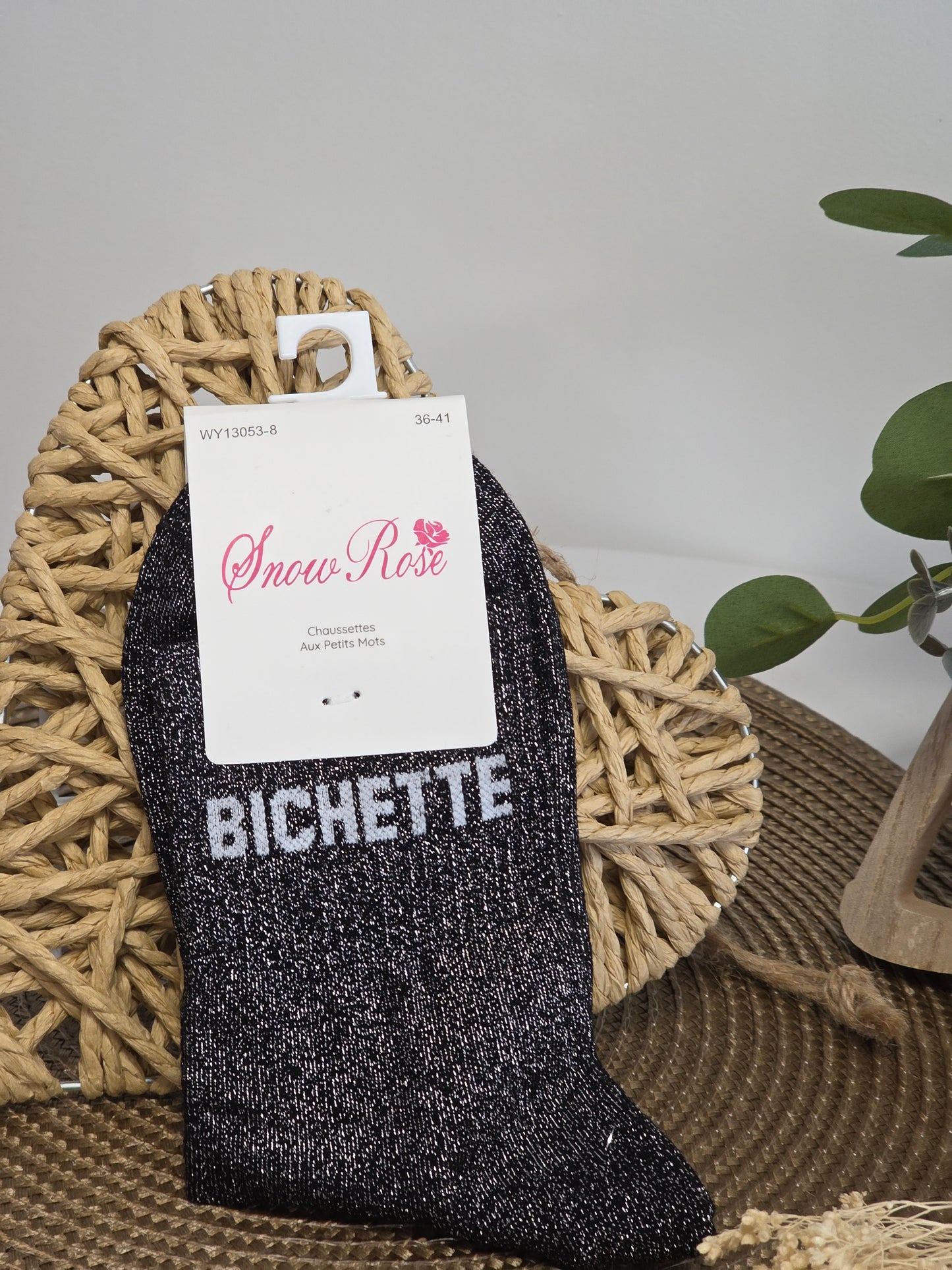 BICHETTE - Chaussette à Paillette  Noir