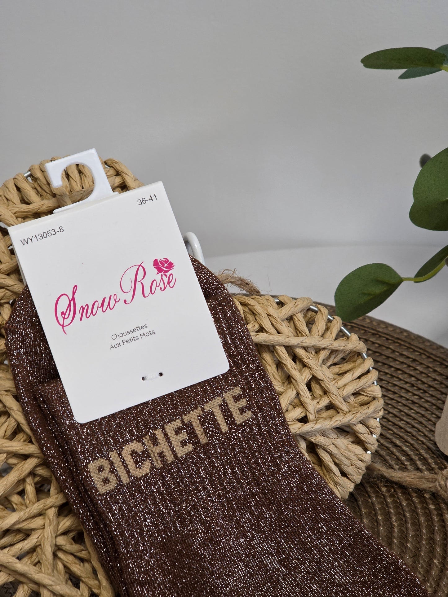 BICHETTE - Chaussette à Paillette  Marron