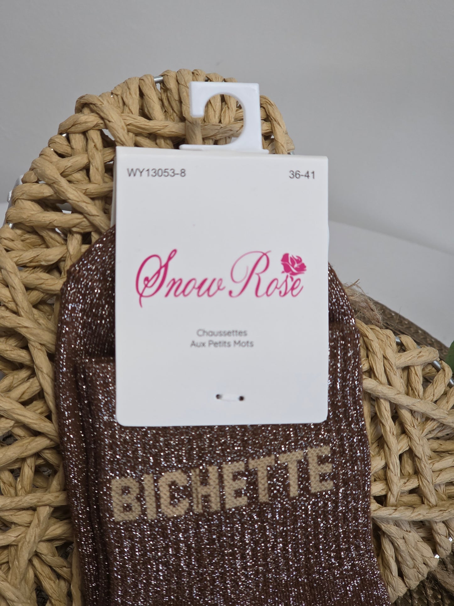 BICHETTE - Chaussette à Paillette  Marron