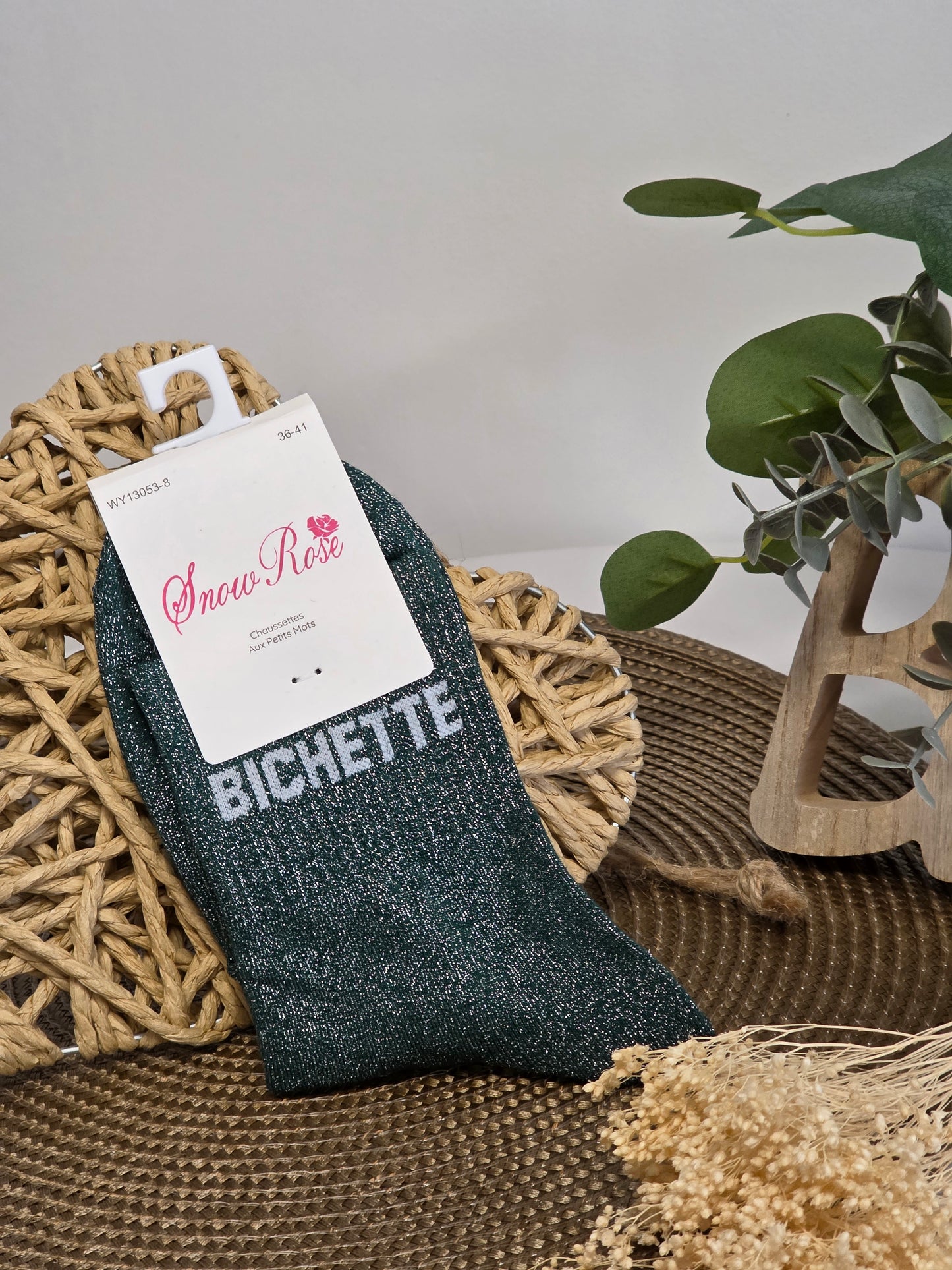 BICHETTE - Chaussette à Paillette  Vert