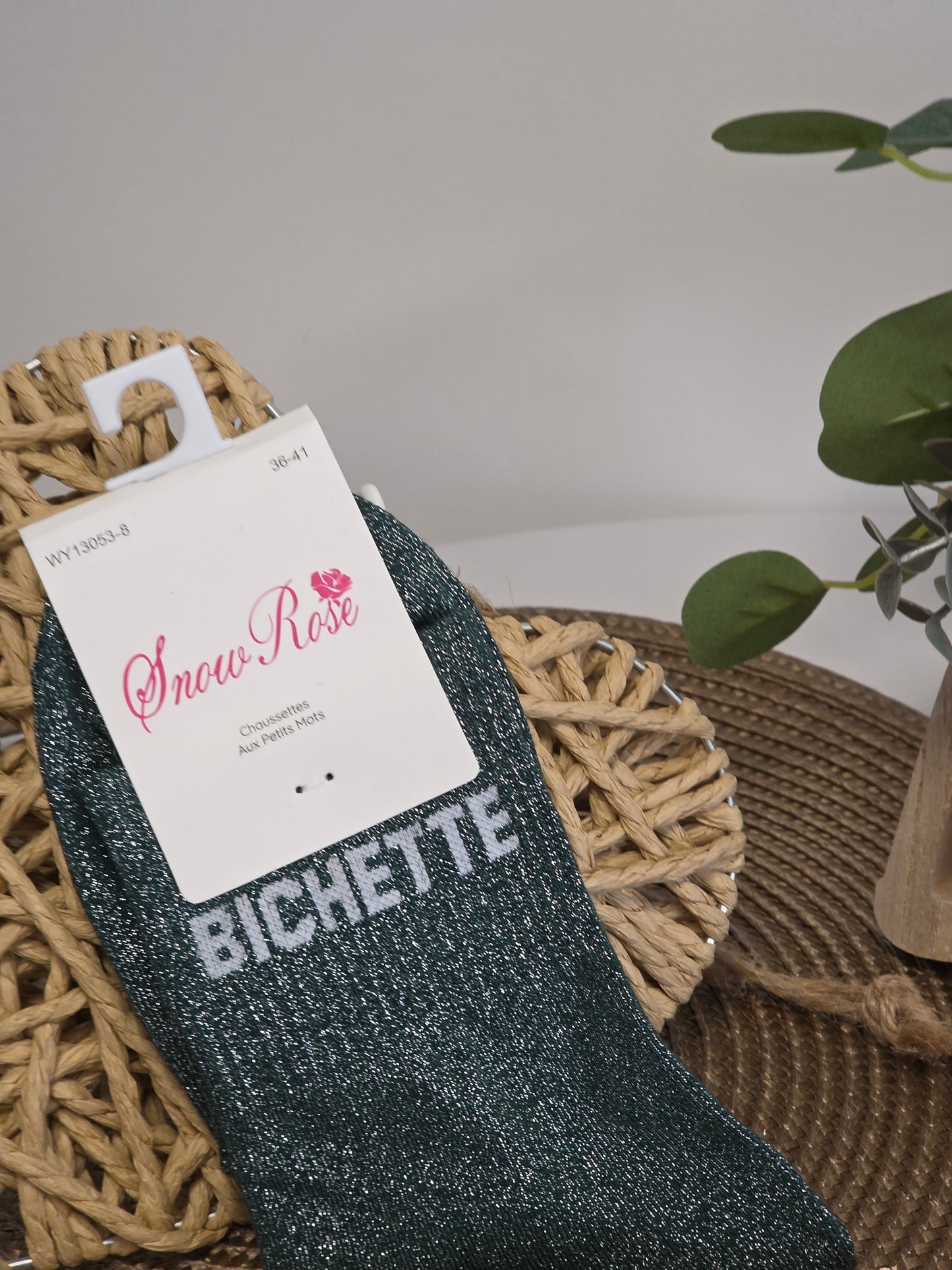 BICHETTE - Chaussette à Paillette  Vert