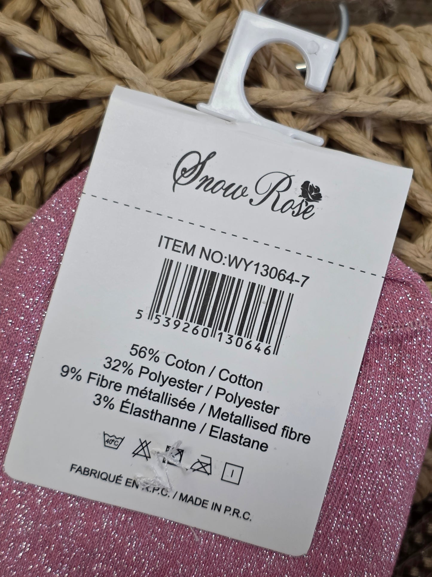 J'ADORE - Chaussette à Paillette  Rose