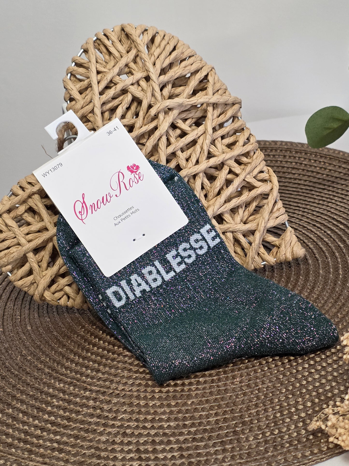 DIABLESSE - Chaussette à Paillette  Vert