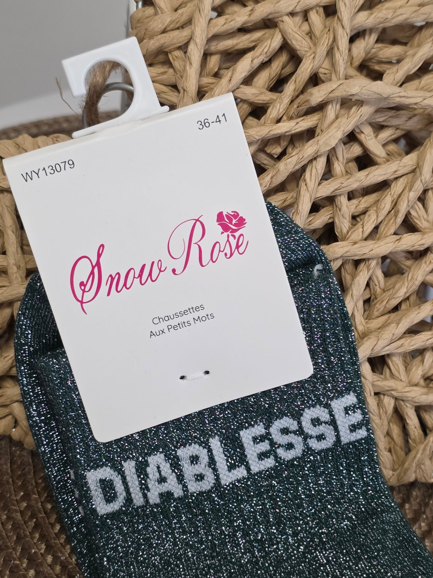 DIABLESSE - Chaussette à Paillette  Vert