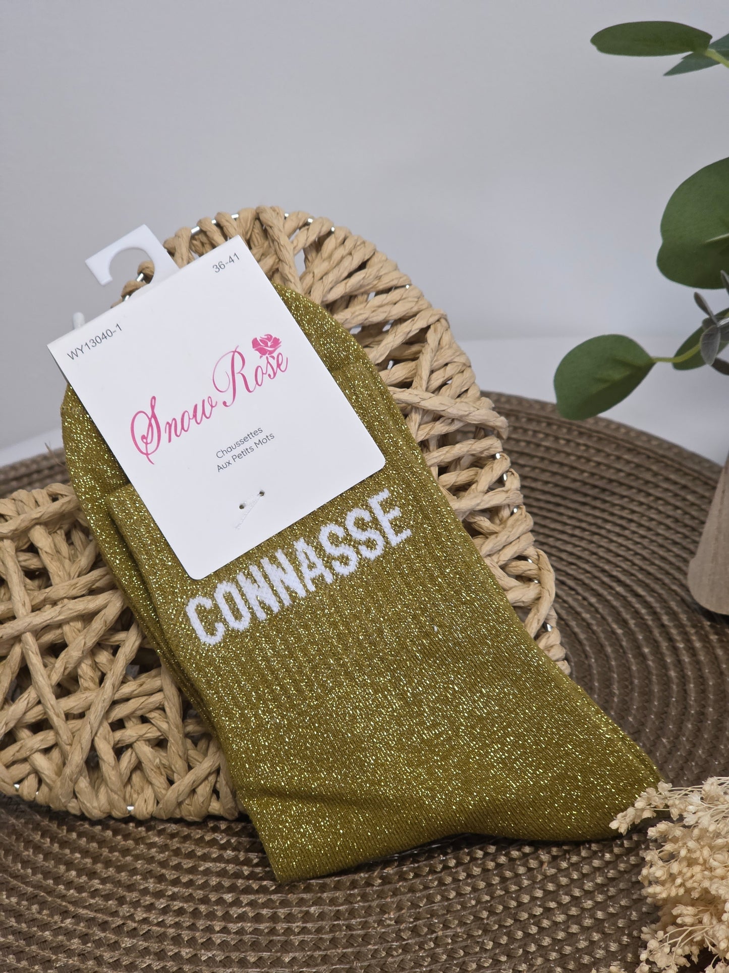 CONNASSE - Chaussette à Paillette  Vert