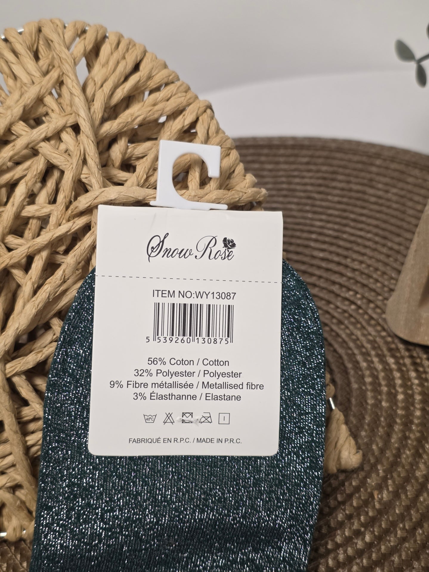 AUDACIEUSE - Chaussette à Paillette  Vert