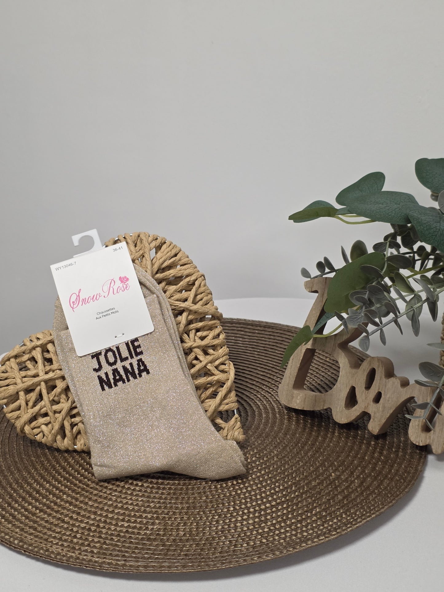 JOLIE NANA - Chaussette à Paillette  Beige