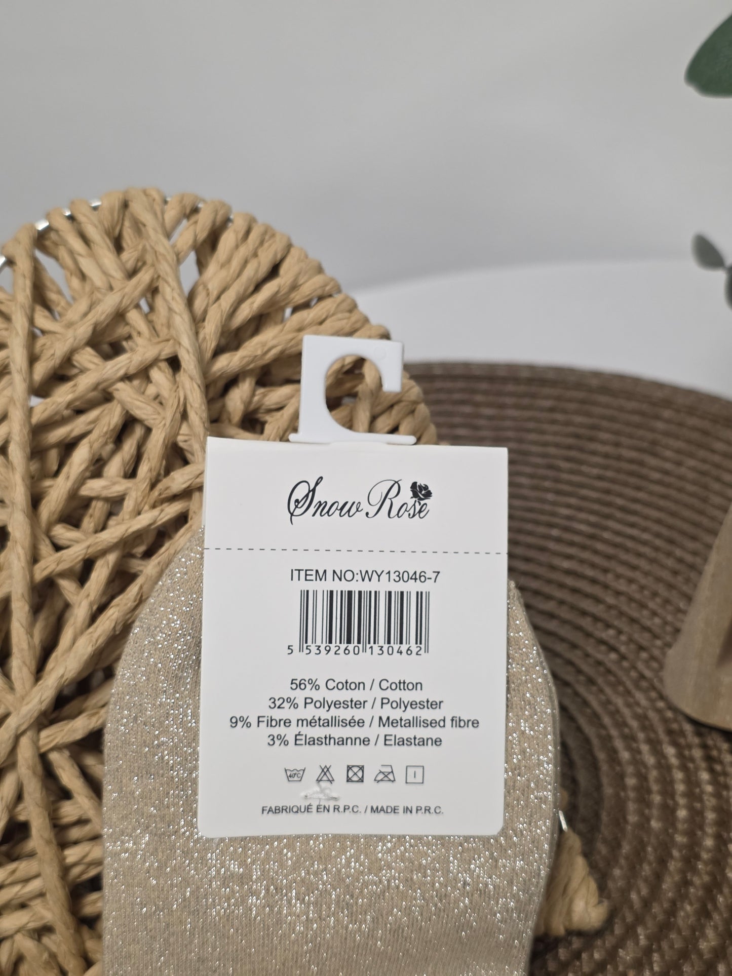 JOLIE NANA - Chaussette à Paillette  Beige