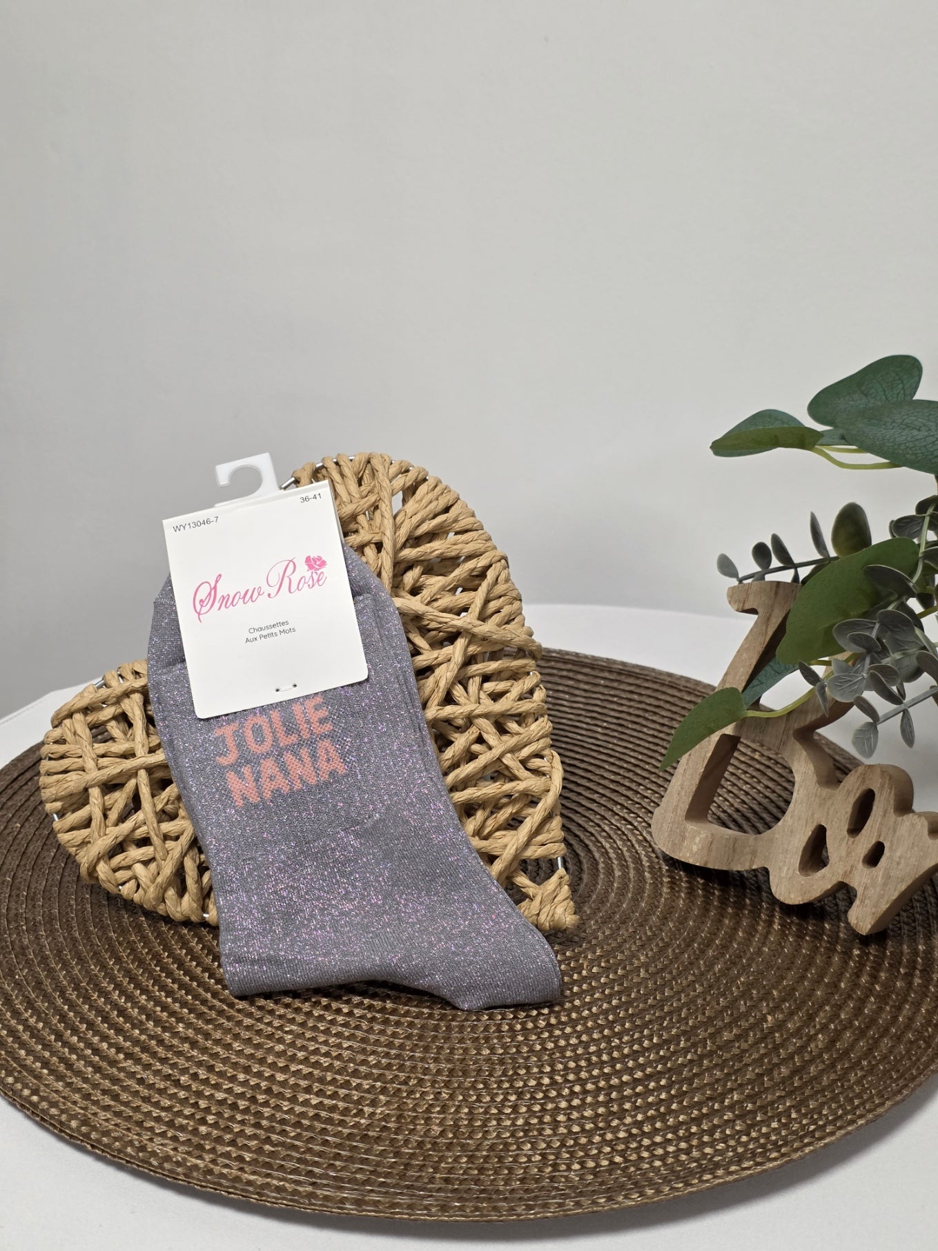 JOLIE NANA - Chaussette à Paillette  Gris