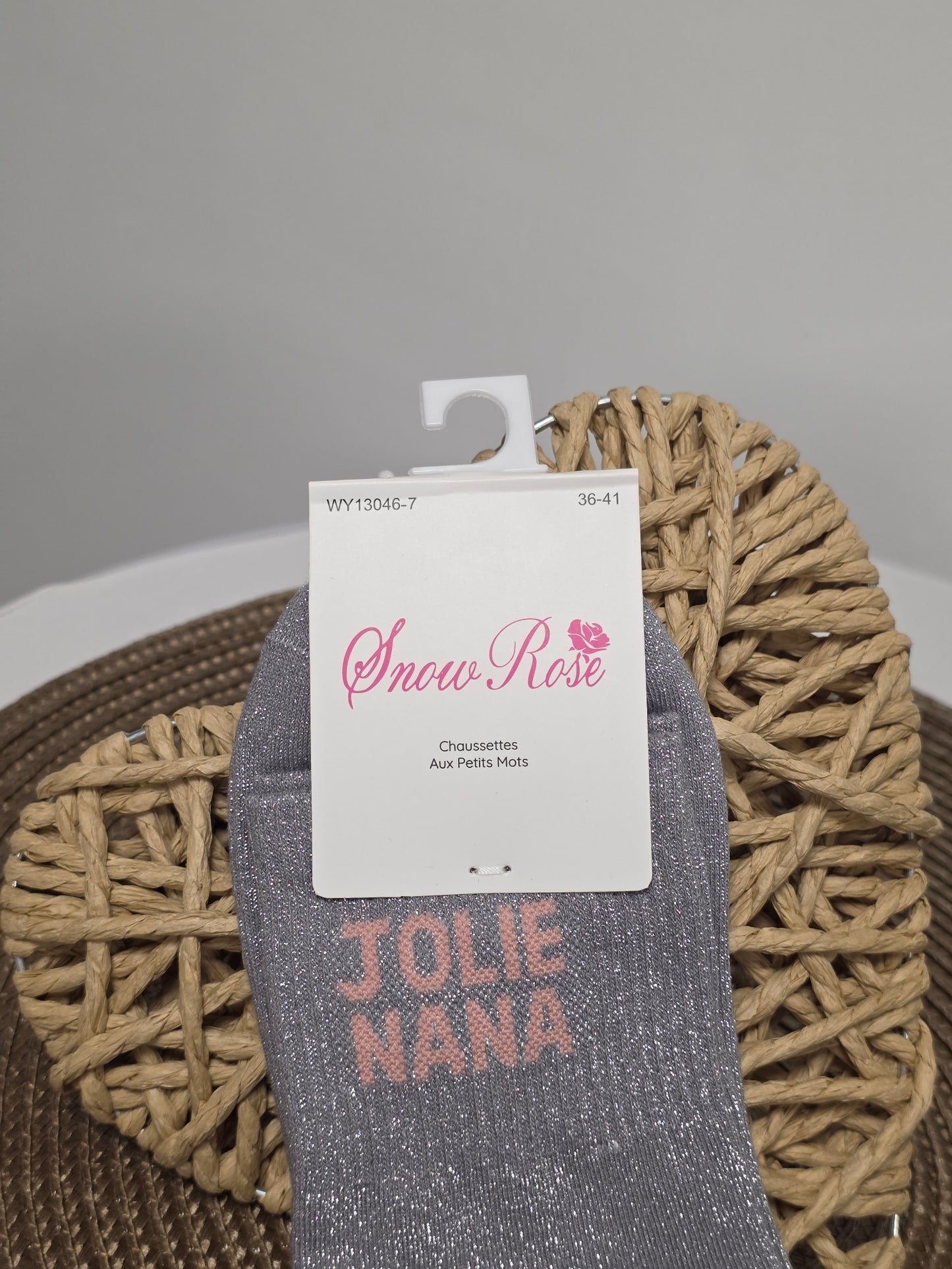 JOLIE NANA - Chaussette à Paillette  Gris
