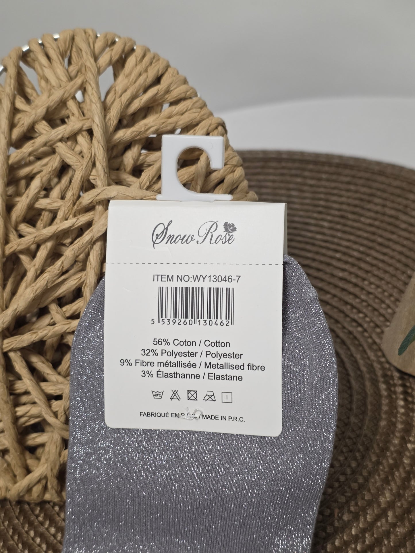 JOLIE NANA - Chaussette à Paillette  Gris