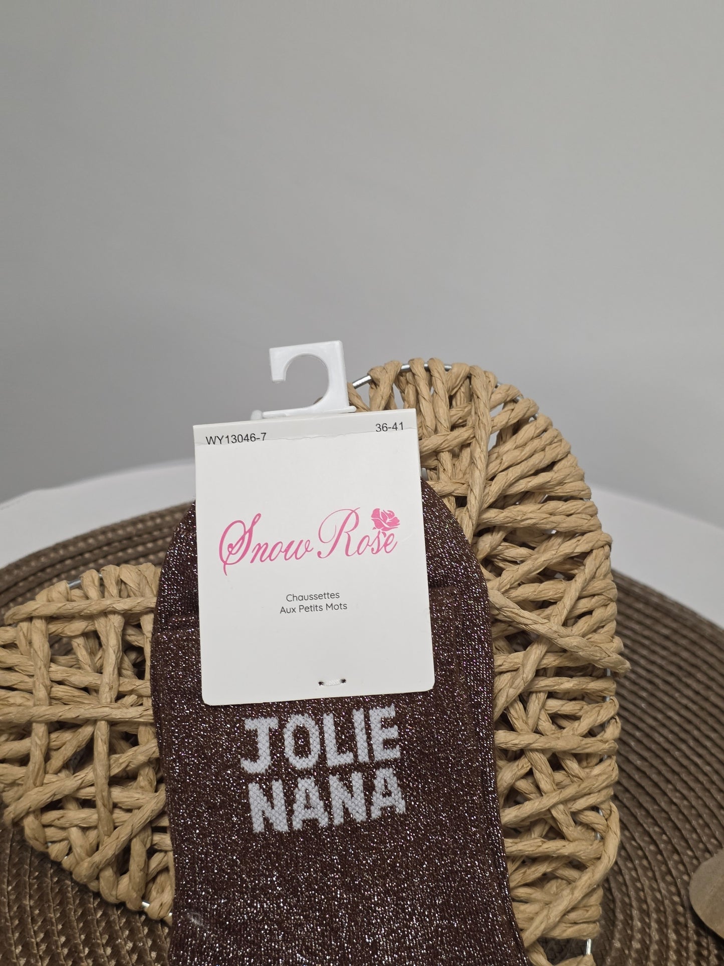 JOLIE NANA - Chaussette à Paillette  Marron