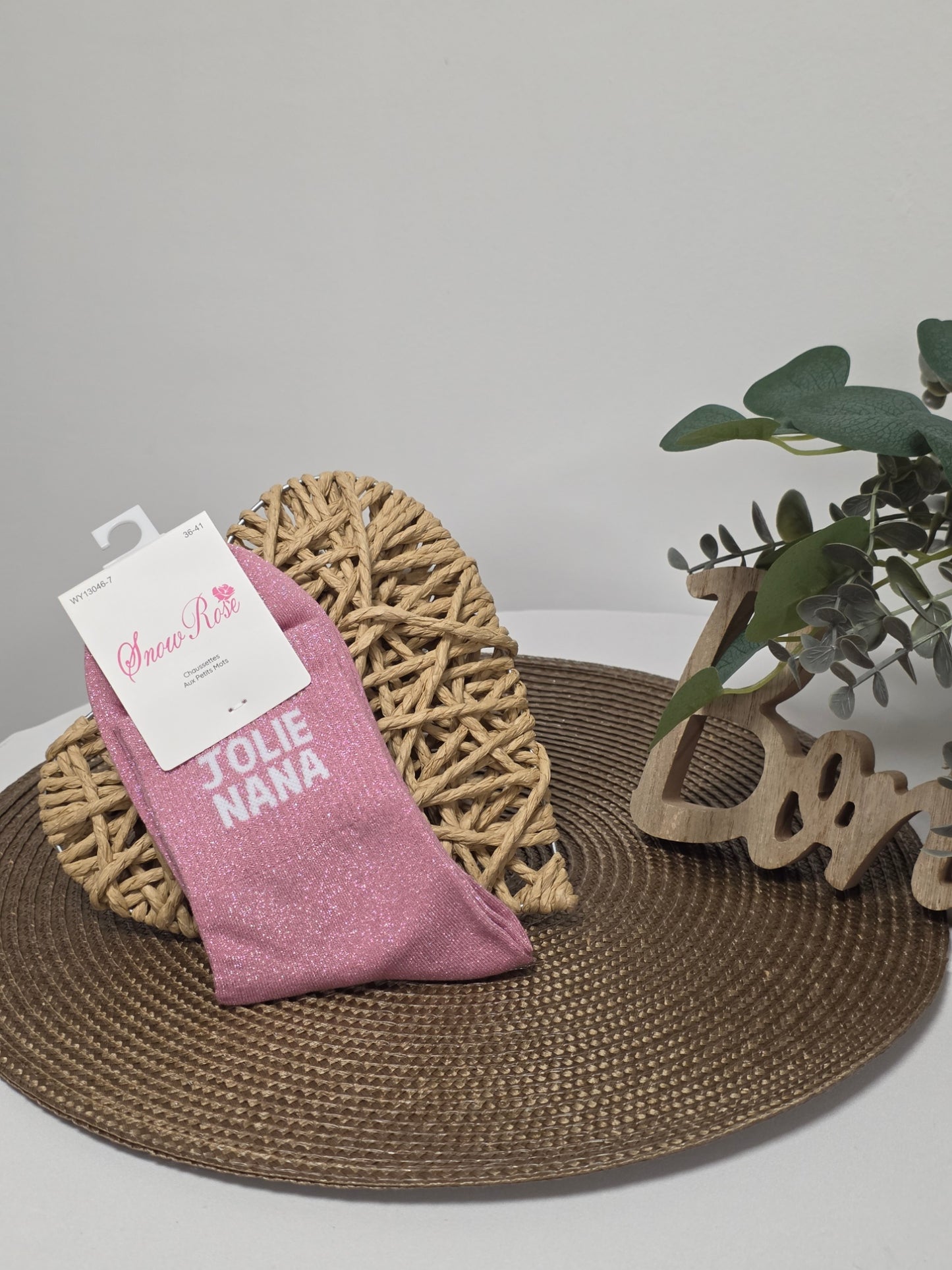 JOLIE NANA - Chaussette à Paillette  Rose