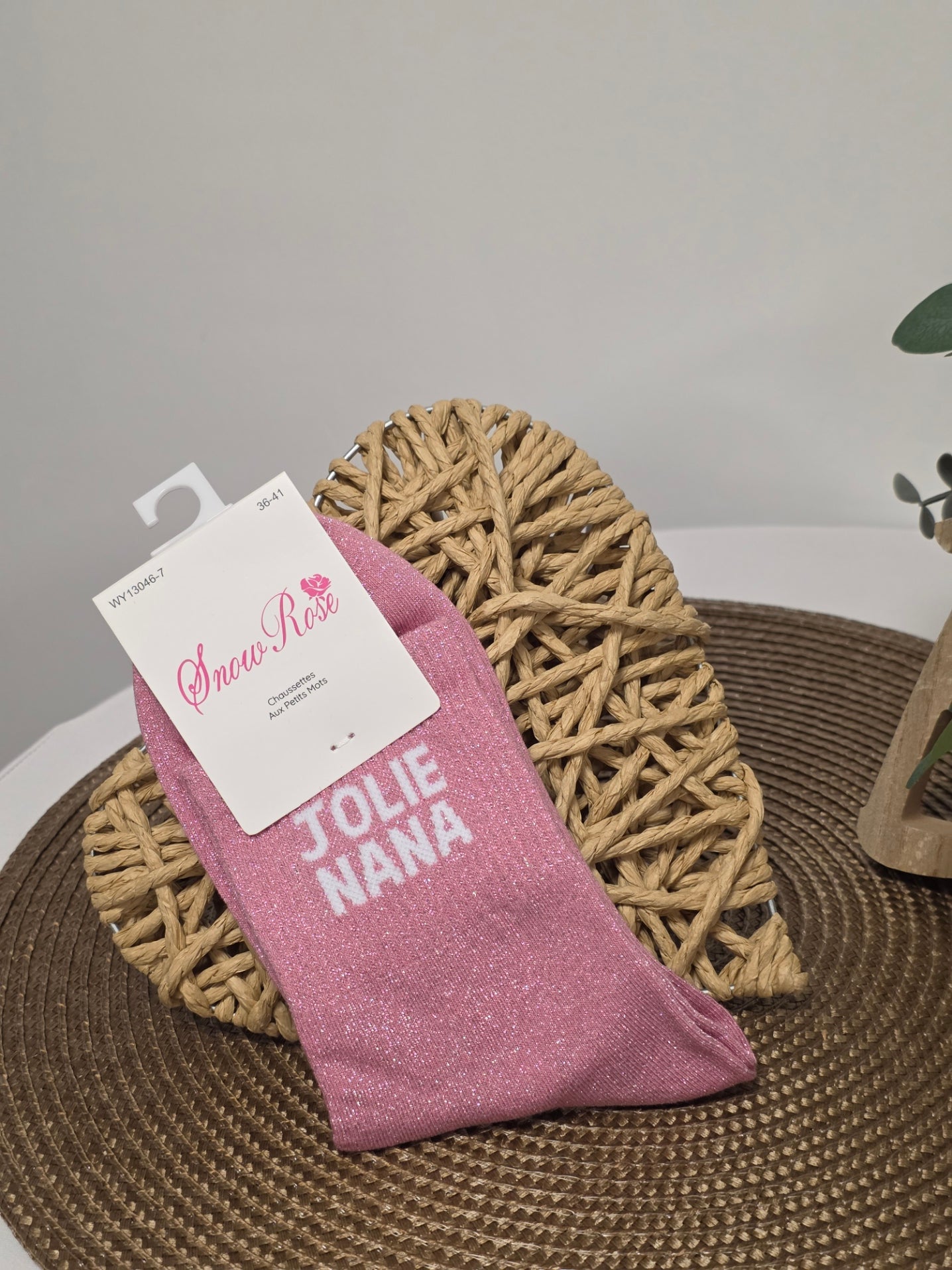 JOLIE NANA - Chaussette à Paillette  Rose