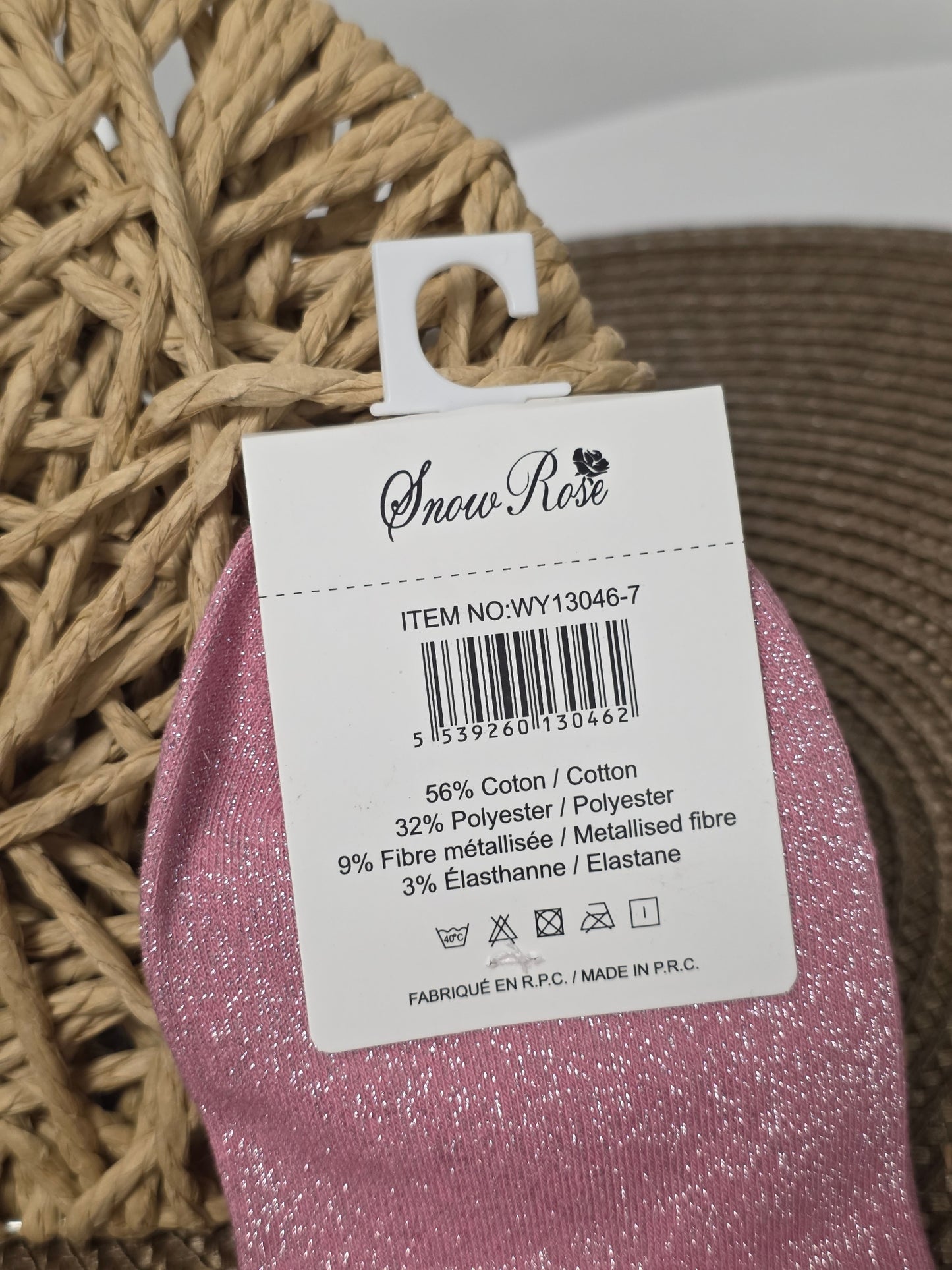 JOLIE NANA - Chaussette à Paillette  Rose