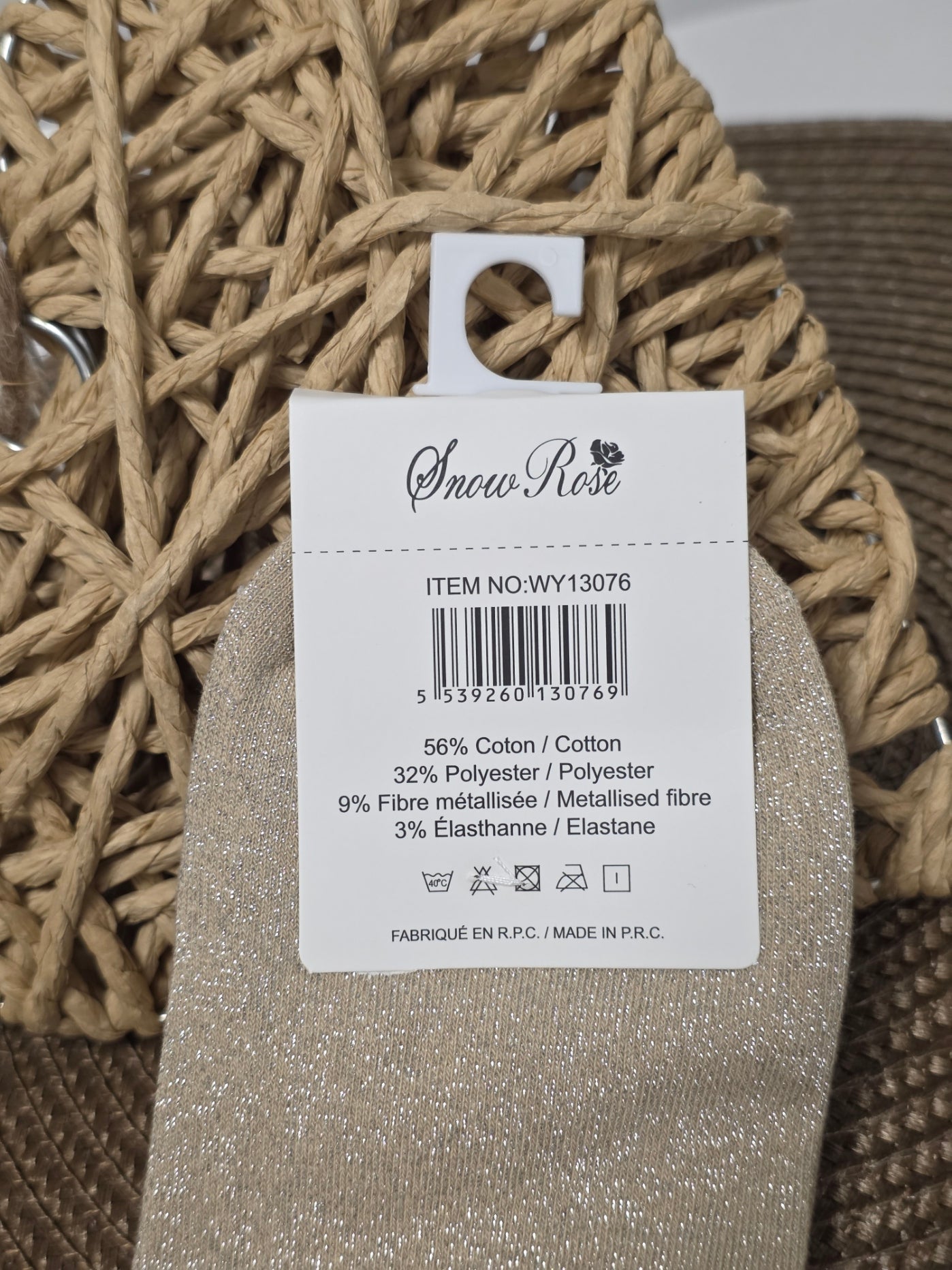 AMUSANTE - Chaussette à Paillette  Beige