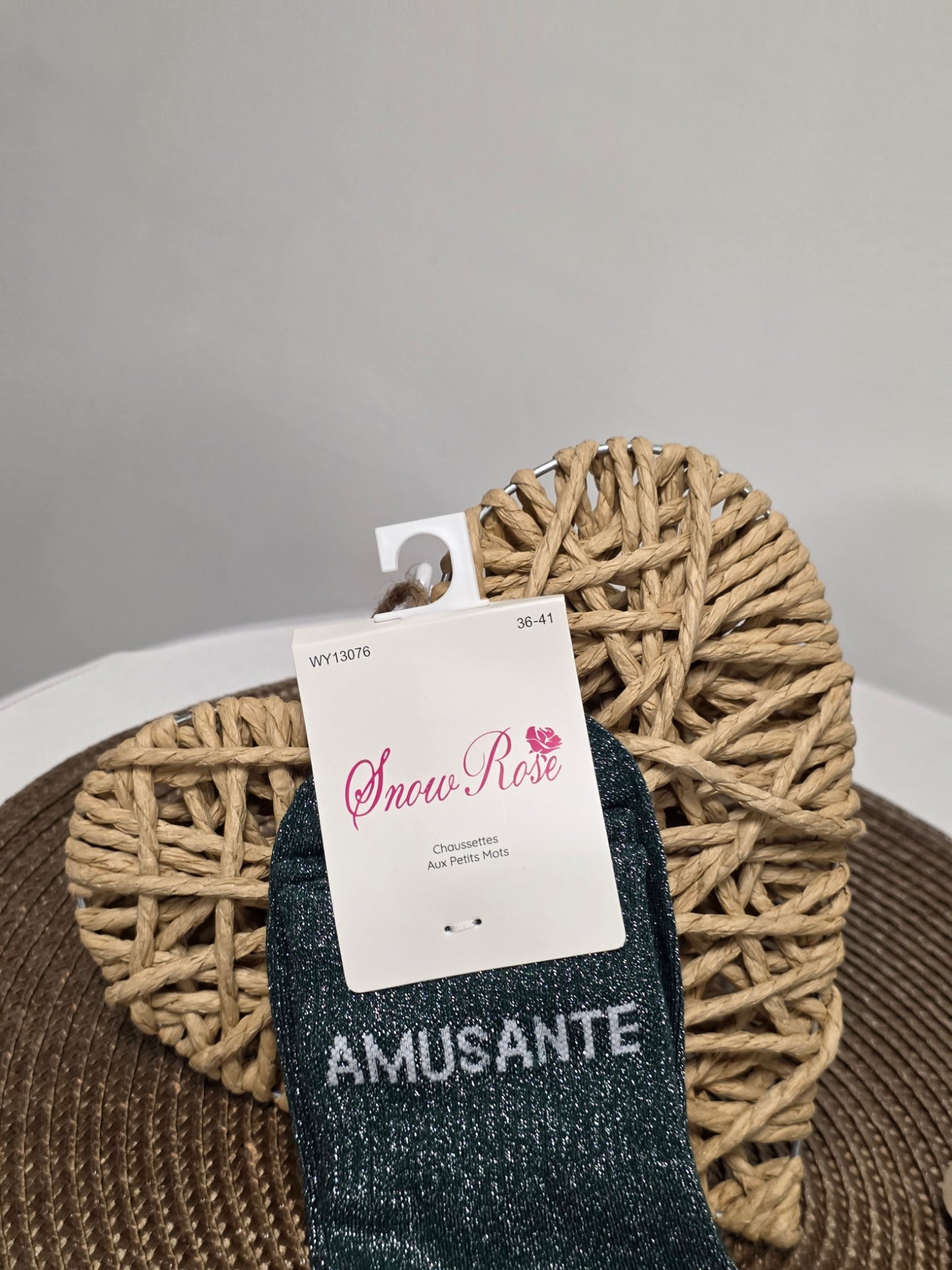 AMUSANTE - Chaussette à Paillette  vert