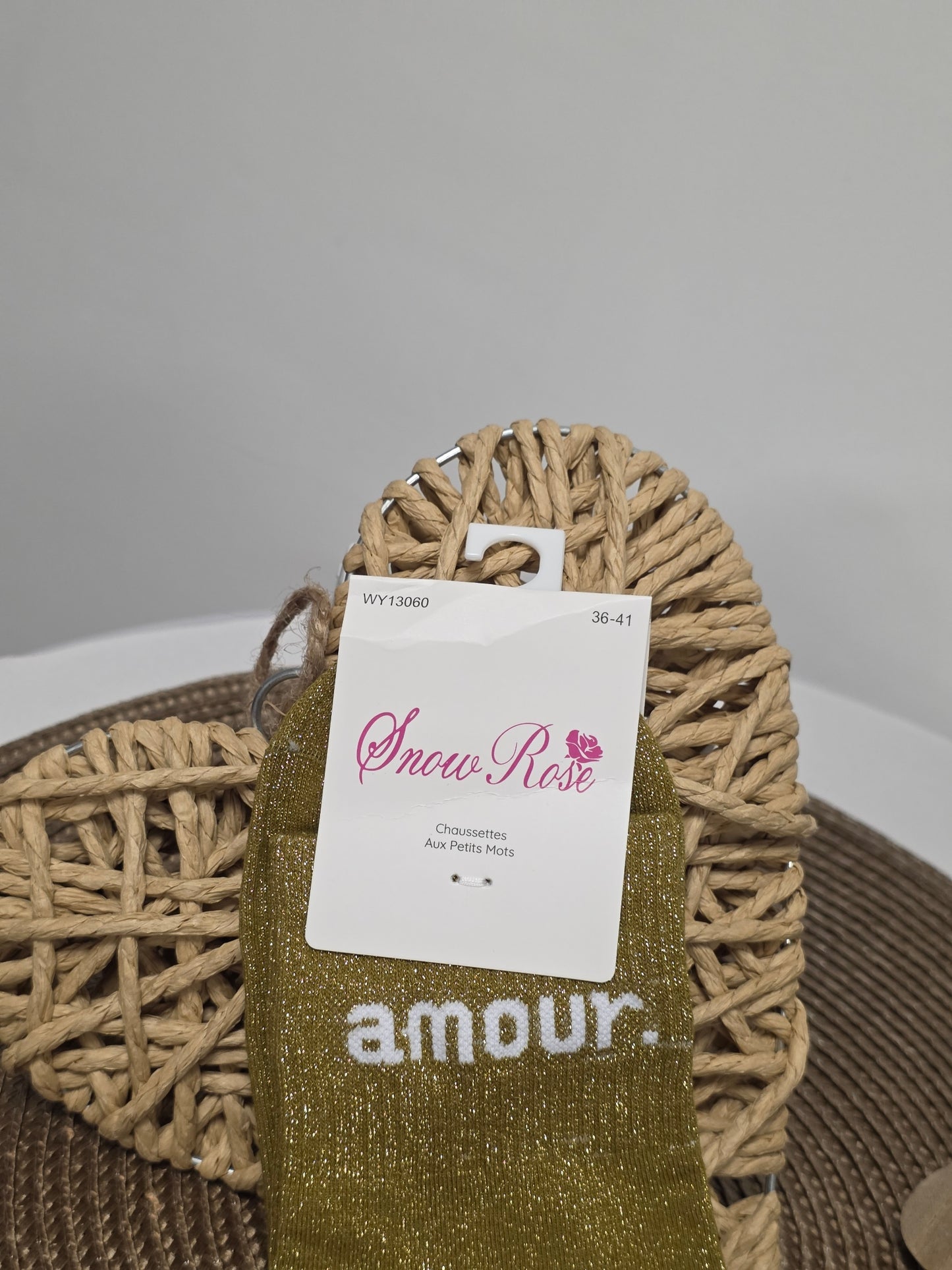 AMOUR - Chaussette à Paillette  Vert