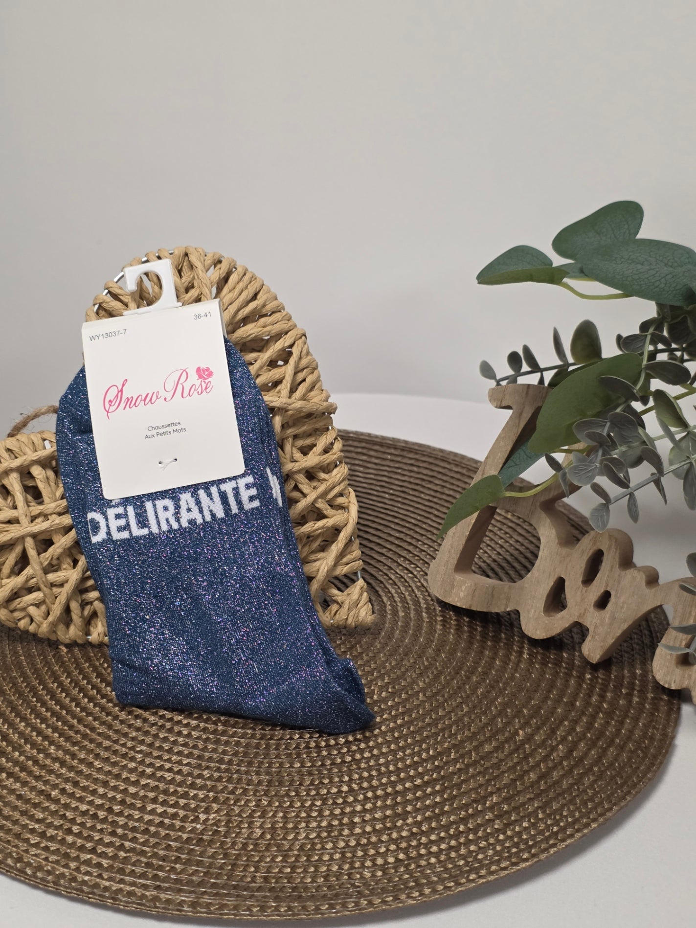 DELIRANTE - Chaussette à Paillette  Bleu