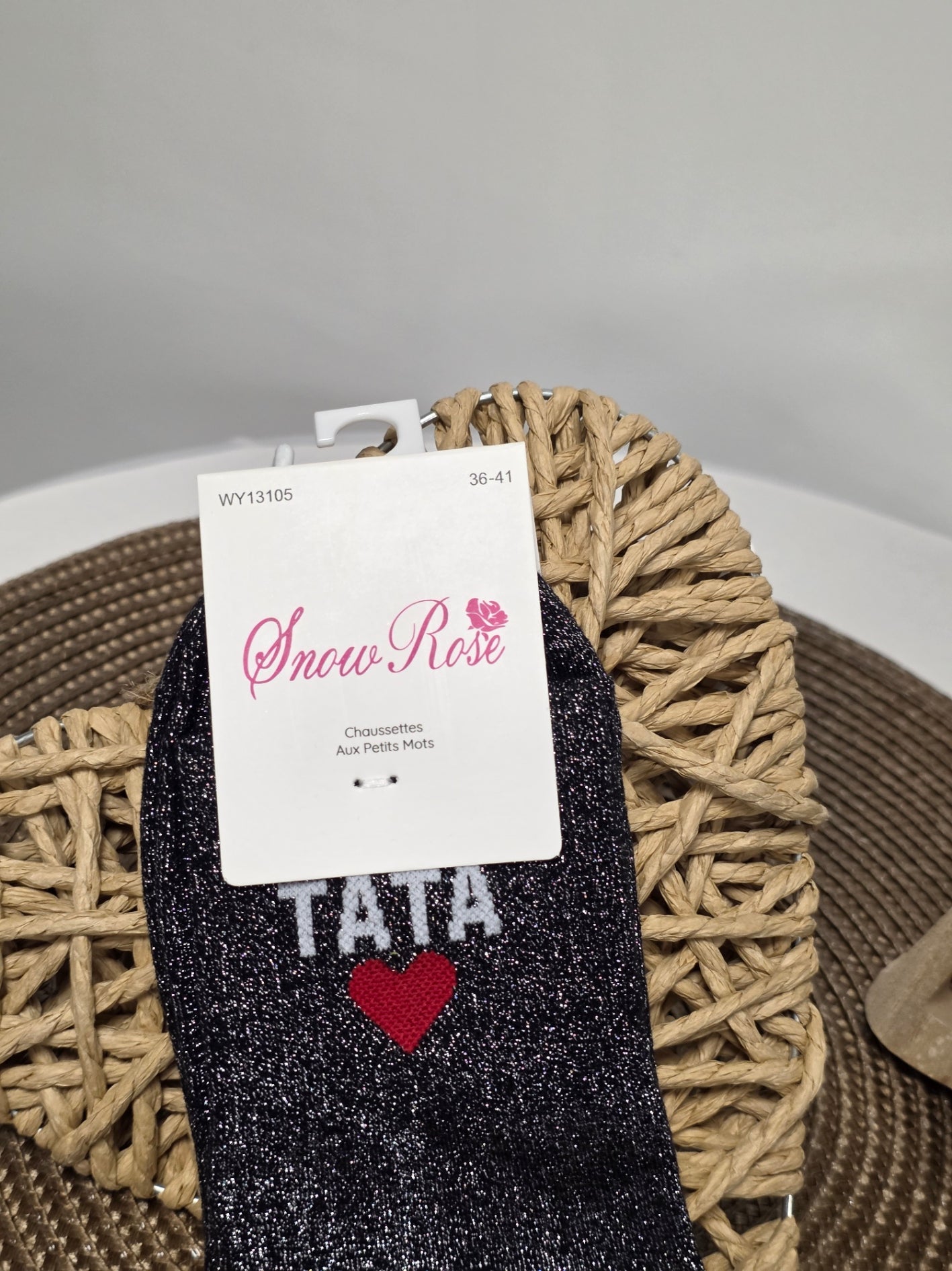TATA - Chaussette à Paillette  Noir
