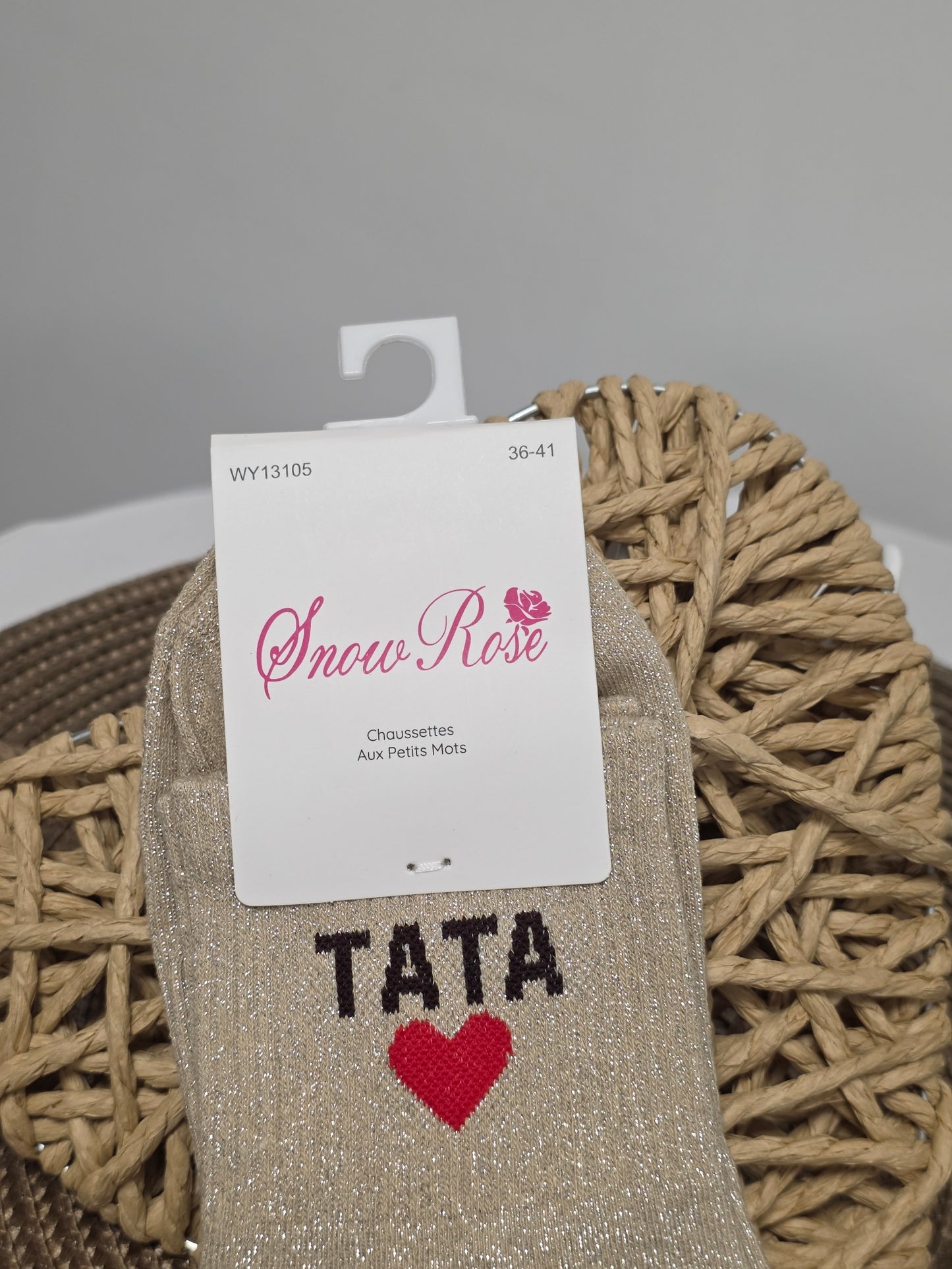 TATA - Chaussette à Paillette  Beige