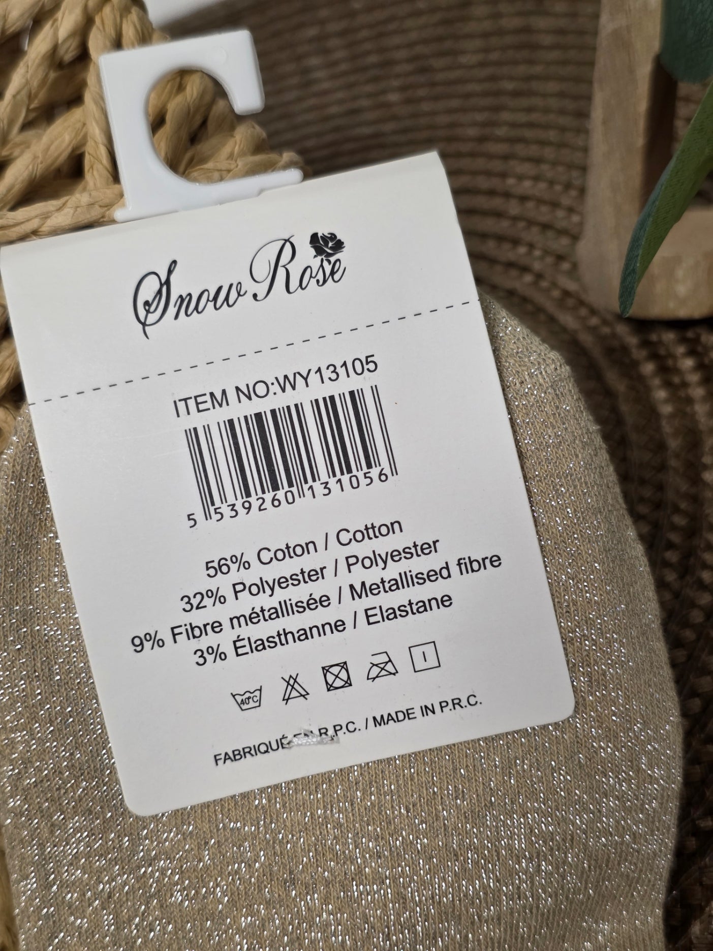 TATA - Chaussette à Paillette  Beige
