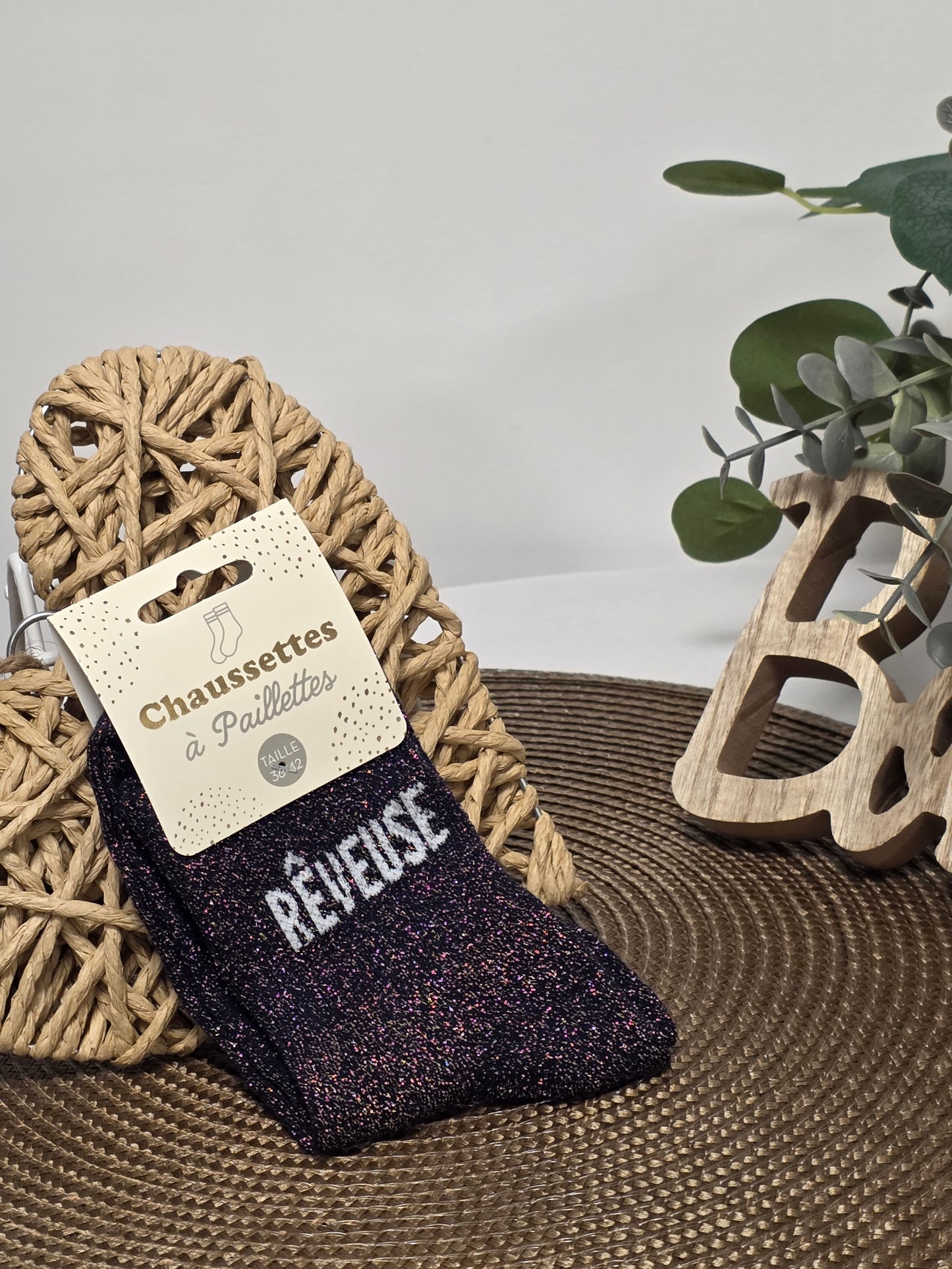 REVEUSE - Chaussette à Paillette