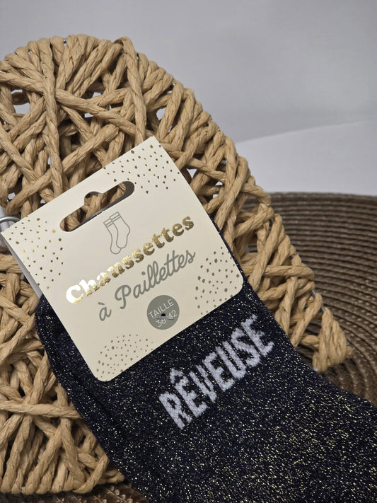 REVEUSE - Chaussette à Paillette