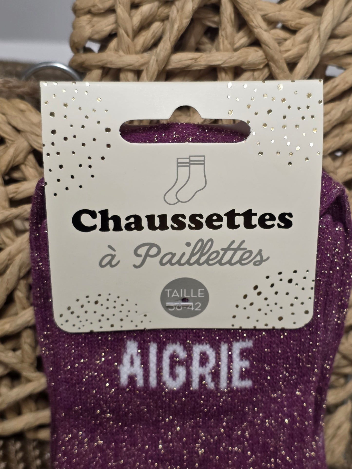 AIGRIE - Chaussette à Paillette
