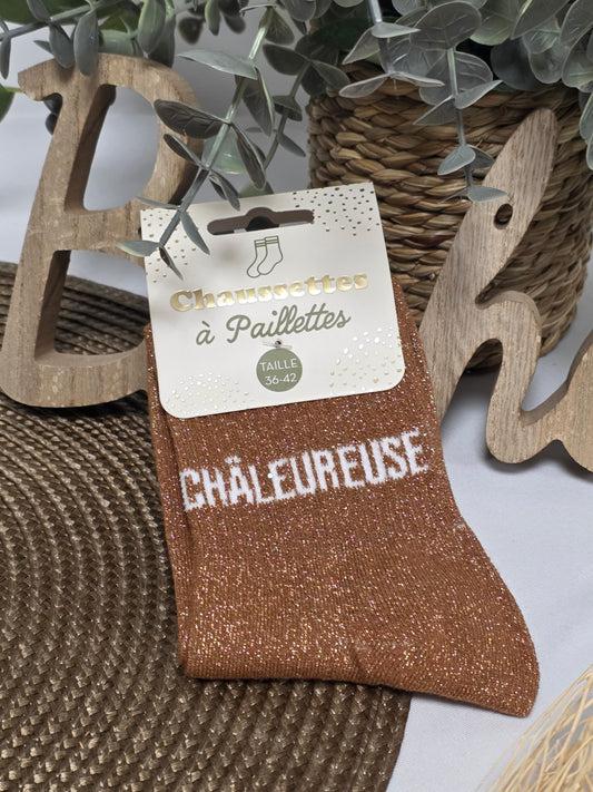 CHALEUREUSE - Chaussette à Paillette