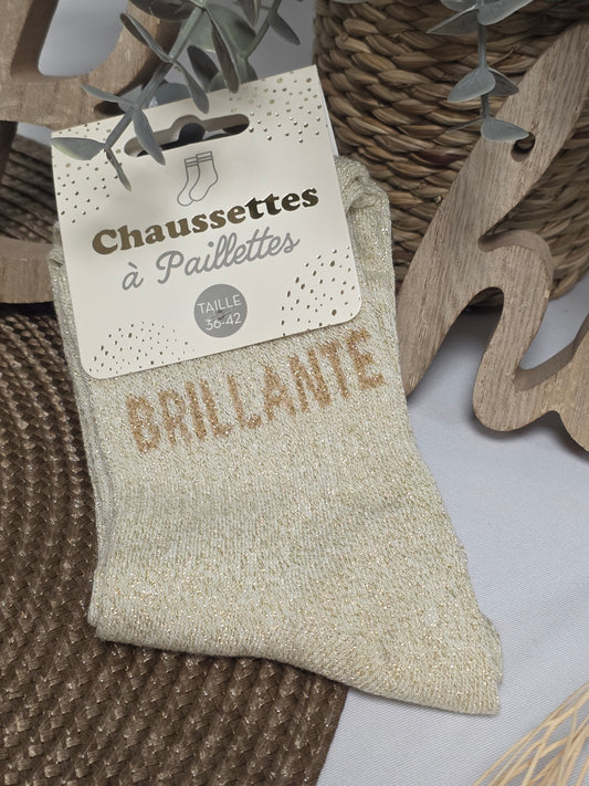 BRILLANTE - Chaussette à Paillette