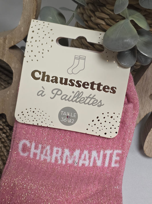 CHARMANTE - Chaussette à Paillette