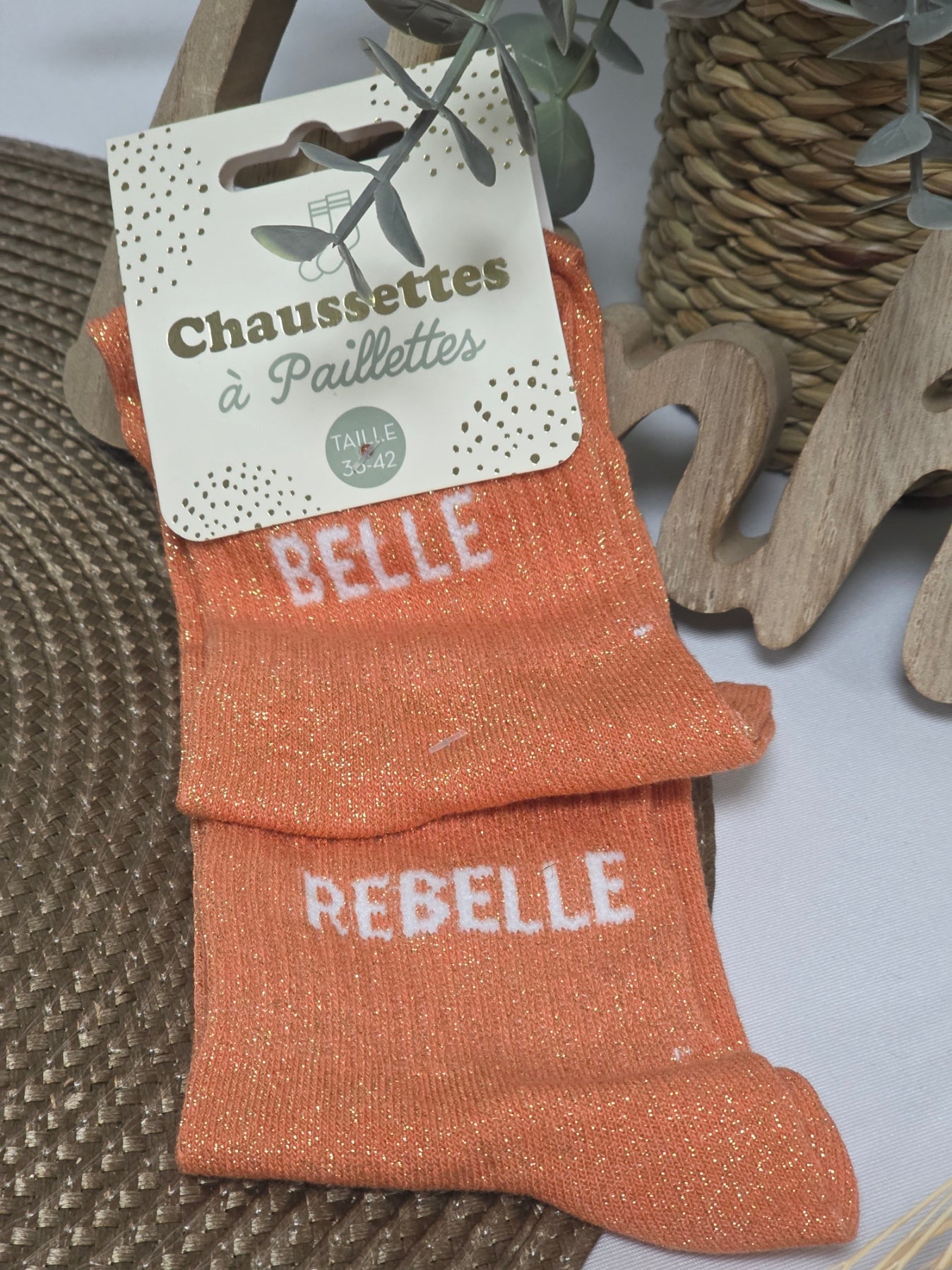 BELLE REBELLE - Chaussette à Paillette Duo