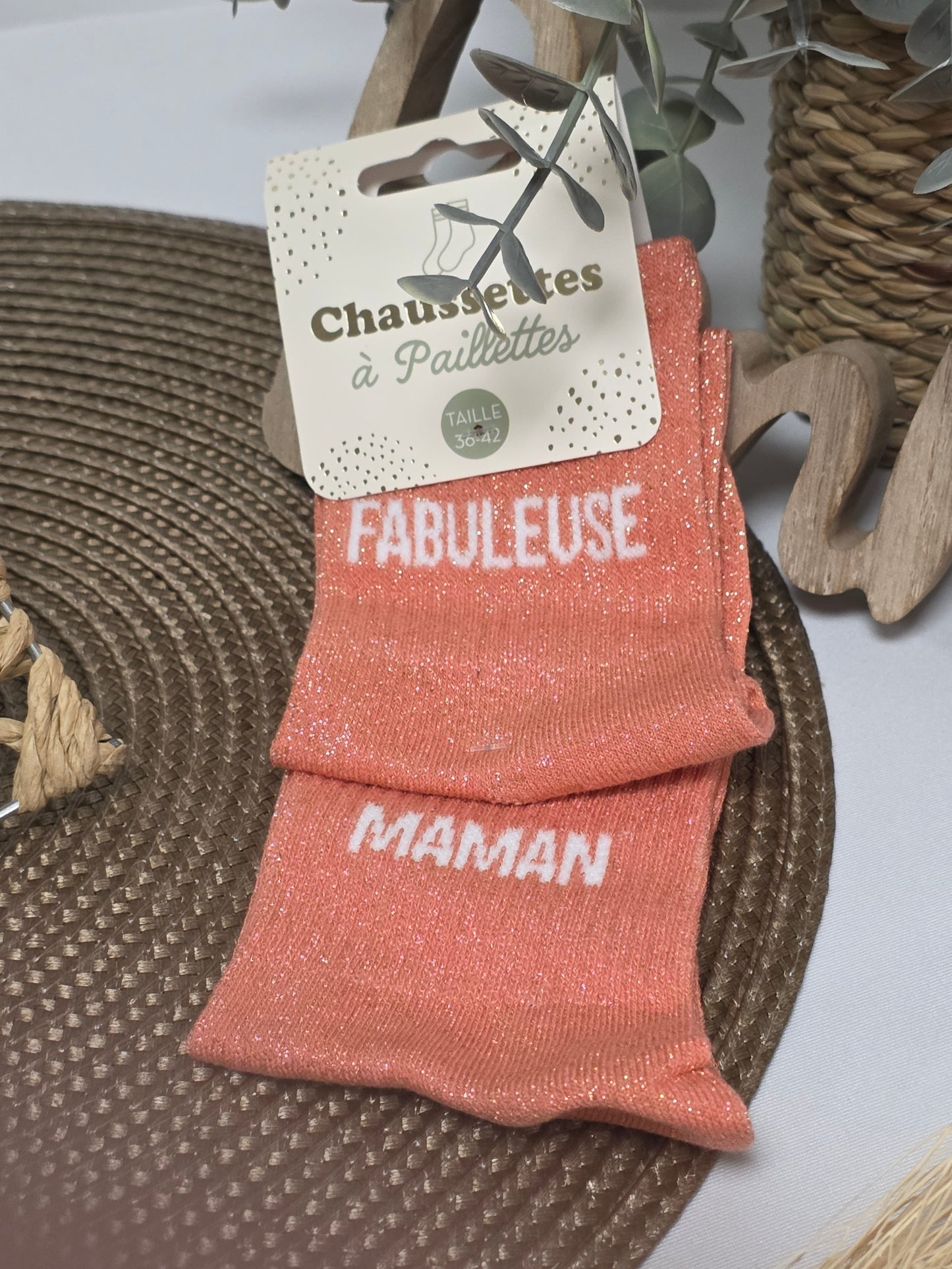 FABULEUSE MAMAN - Chaussette à Paillette Duo