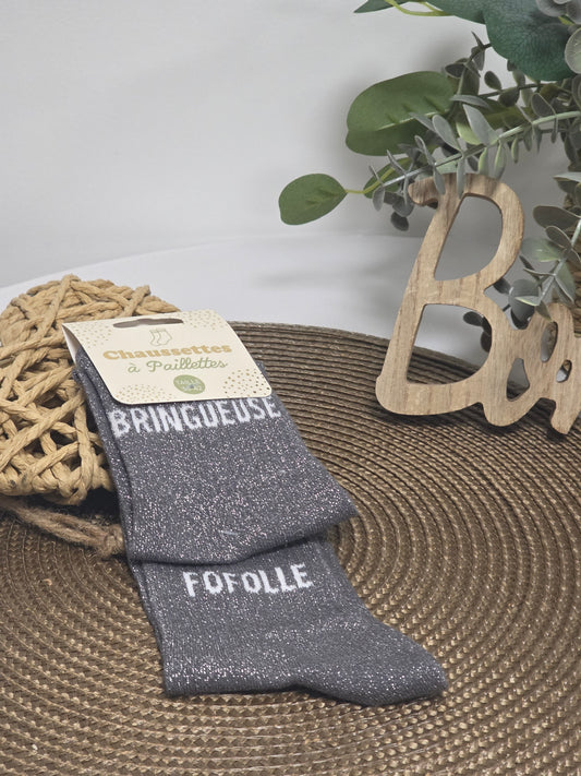 BRINGUEUSE FOFOLLE - Chaussette à Paillette Duo