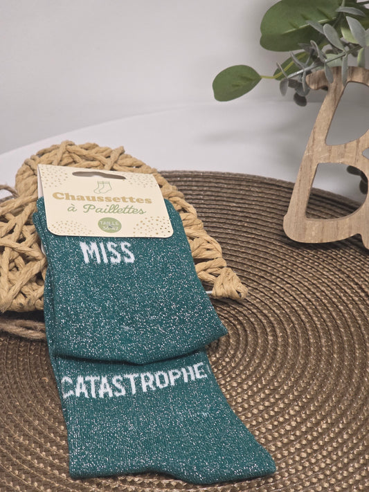 MISS CASTATROPHE - Chaussette à Paillette Duo