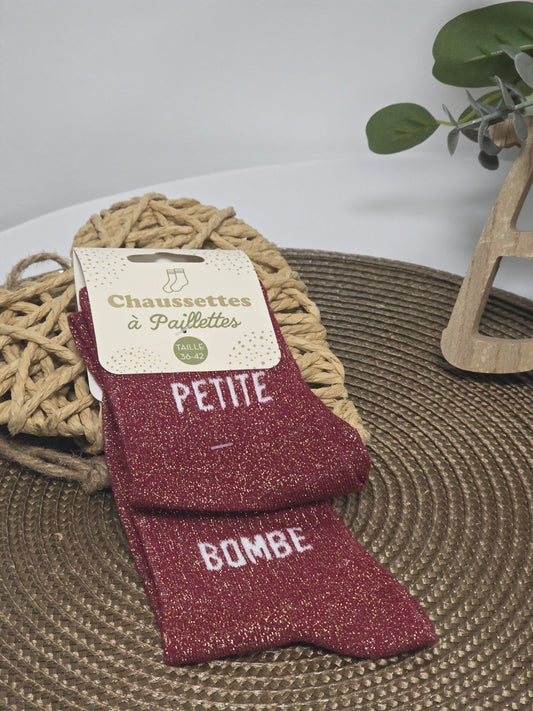 PETITE BOMBE - Chaussette à Paillette Duo