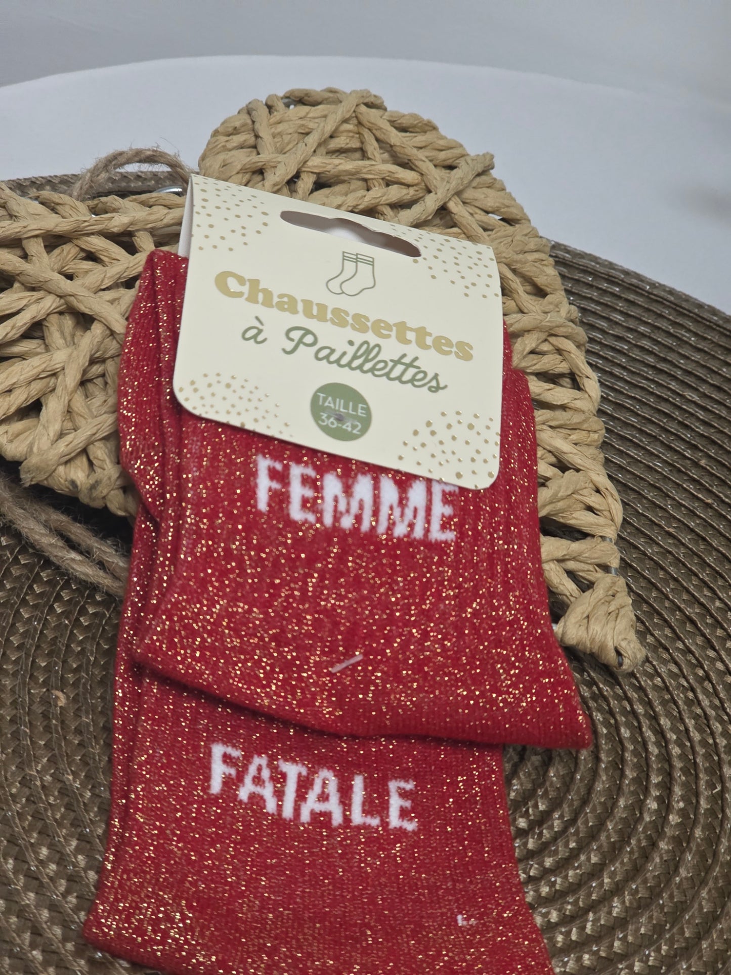 FEMME FATALE - Chaussette à Paillette Duo