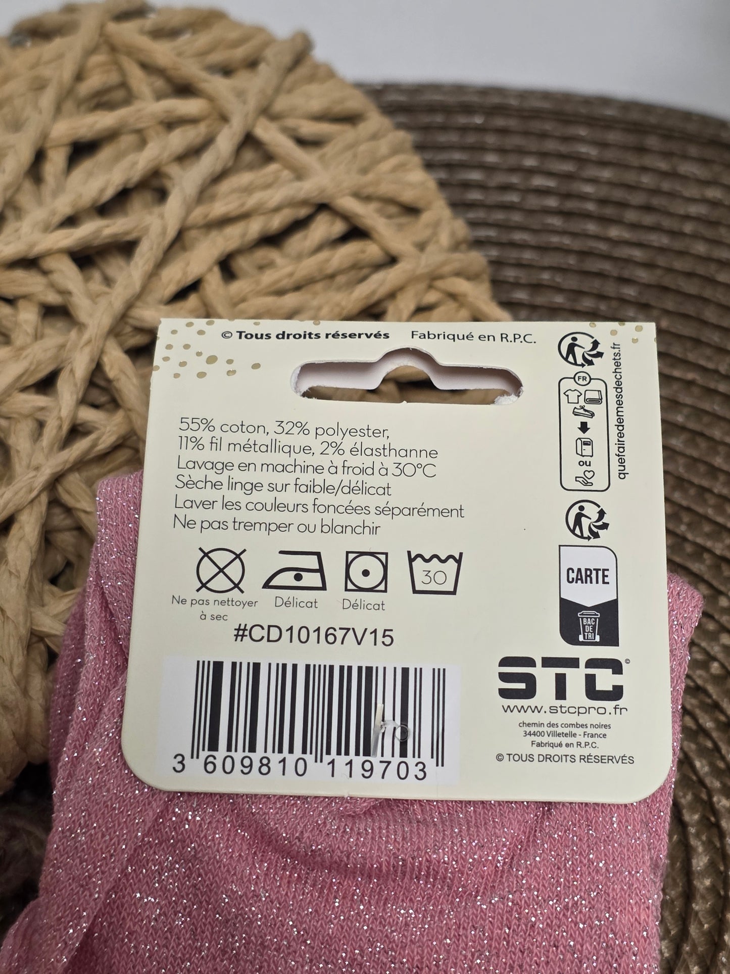 BISOU AMOUR - Chaussette à Paillette Duo