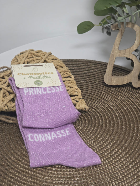 PRINCESSE CONNASSE - Chaussette à Paillette Duo