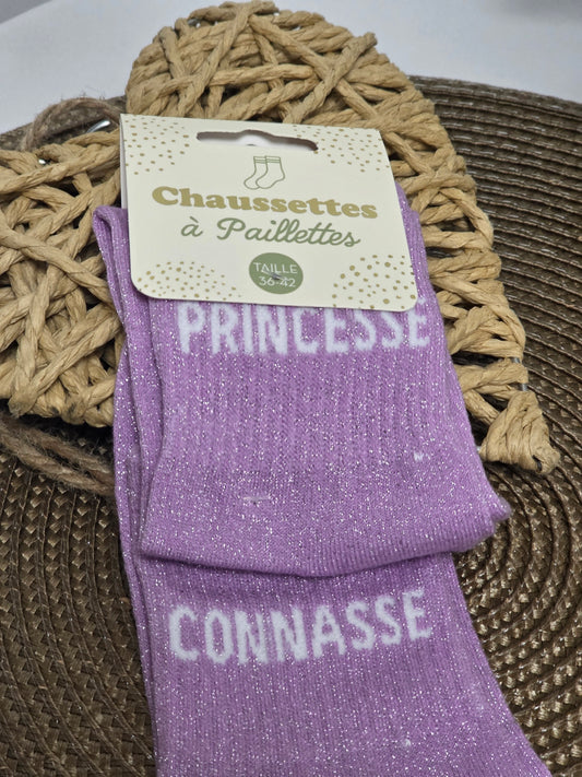 PRINCESSE CONNASSE - Chaussette à Paillette Duo