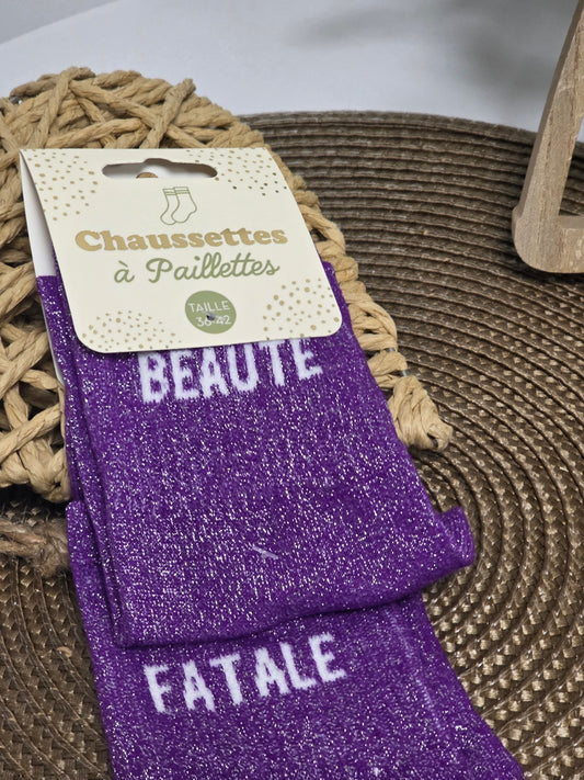 BEAUTE FATALE - Chaussette à Paillette Duo