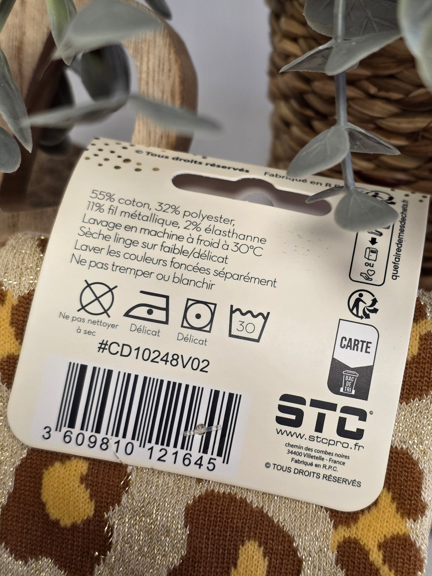 SAUVAGE - Chaussette à Paillette Léopard